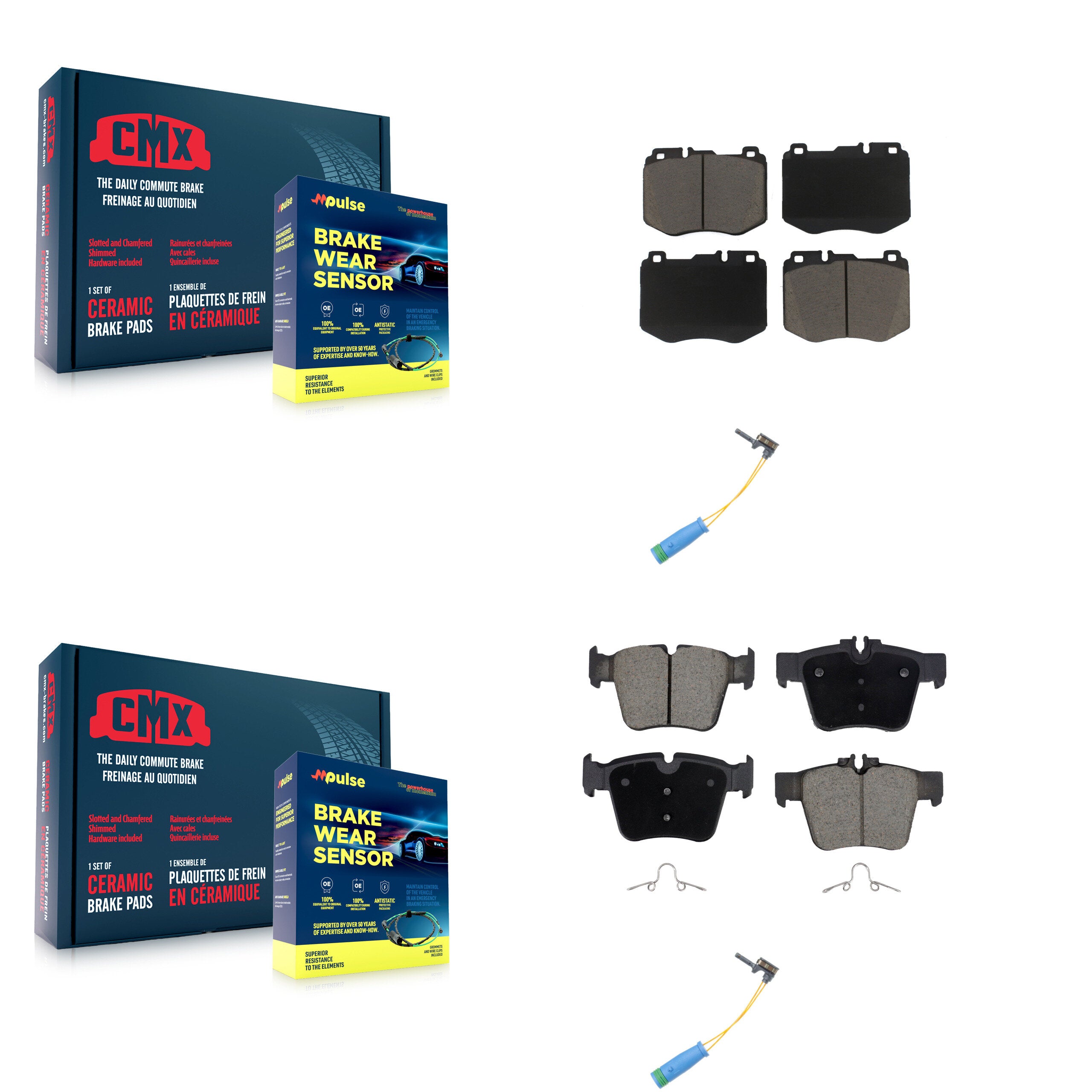 CMX KCW-101303 Disc Brake Pad for 2016-2018 Mercedes-Benz GLC300 - Front and Rear product image