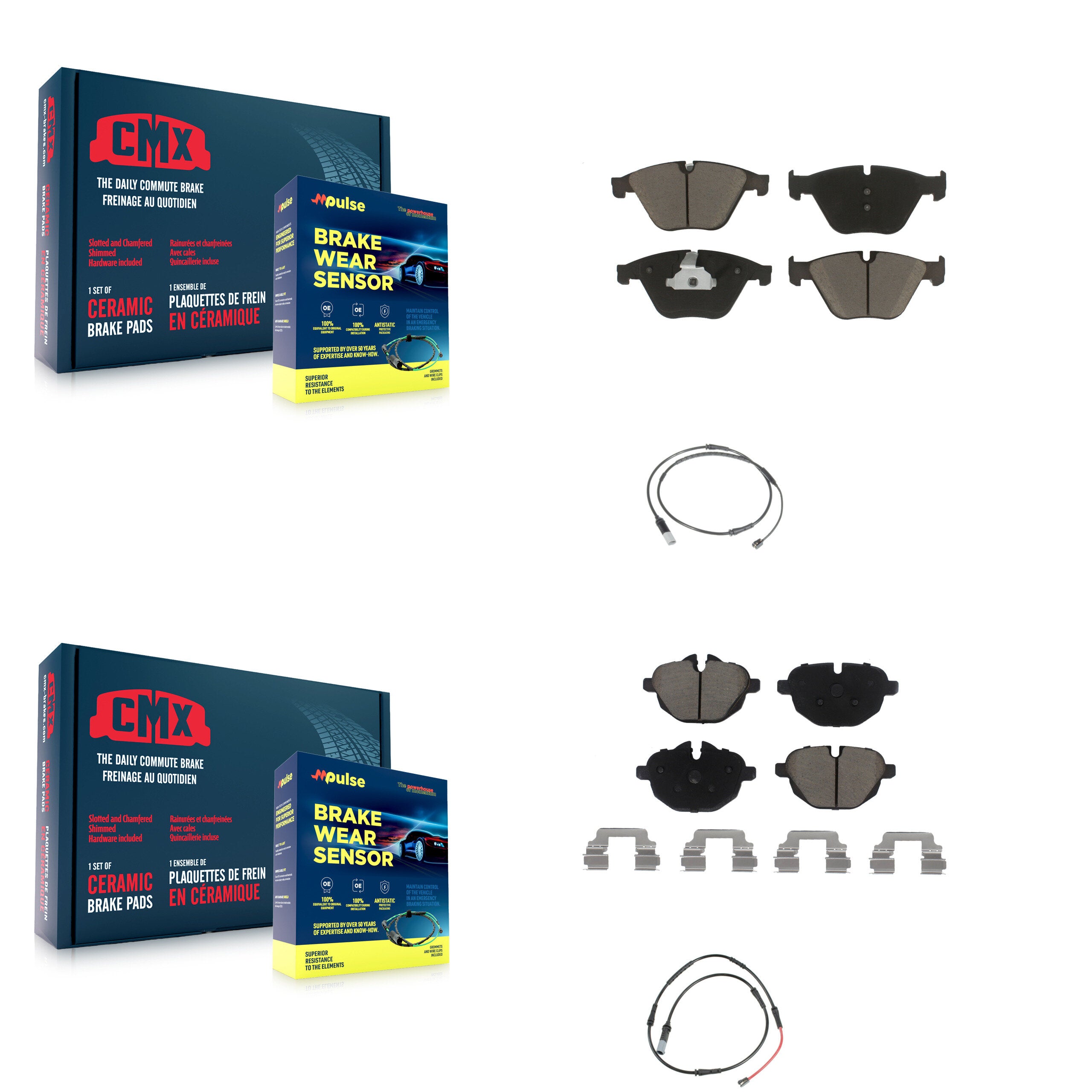 CMX KCW-101306 Disc Brake Pad for 2014-2016 BMW 528i, BMW 535d - Front and Rear product image
