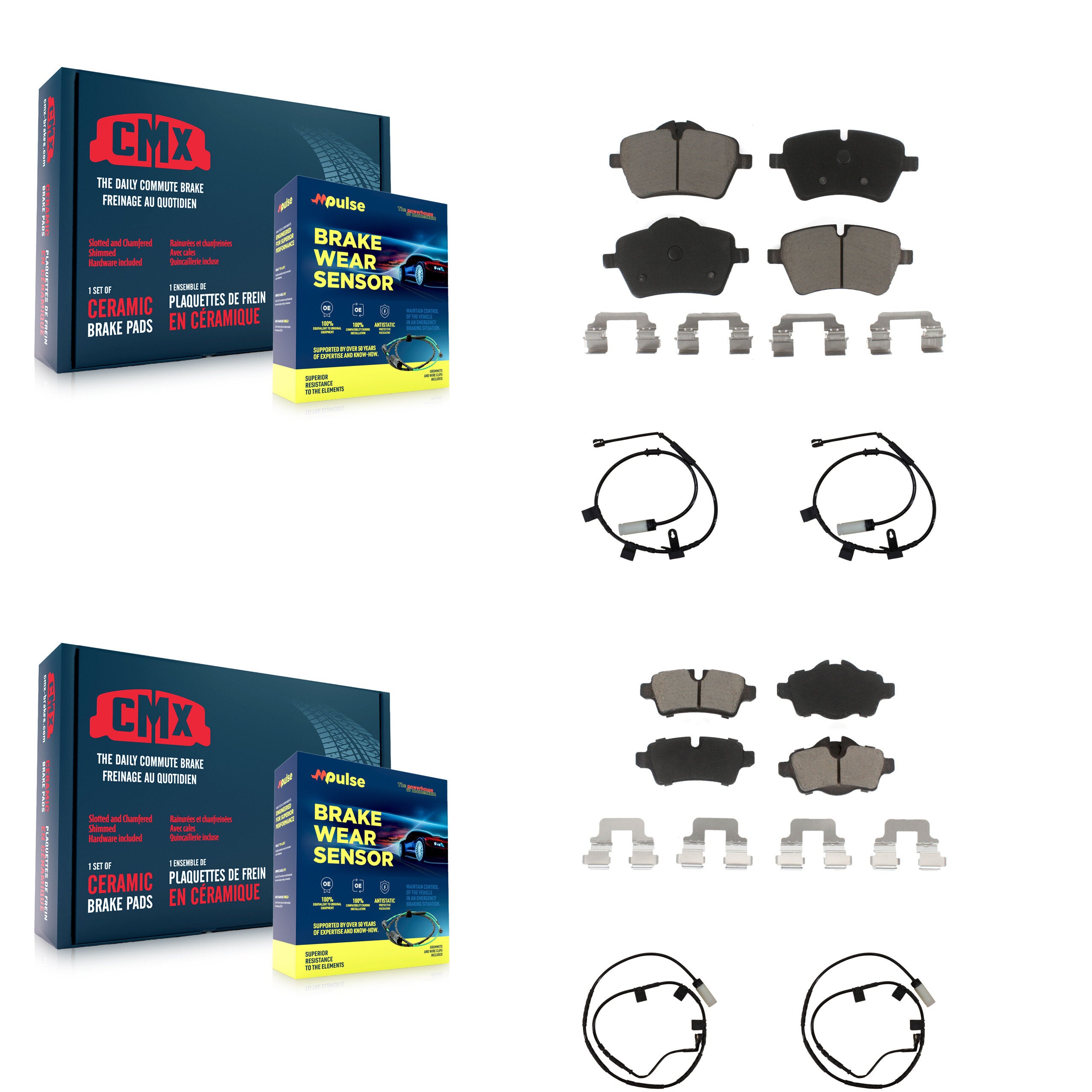 CMX KCW-101309 Disc Brake Pad for 2013 Mini Cooper - Front and Rear product image