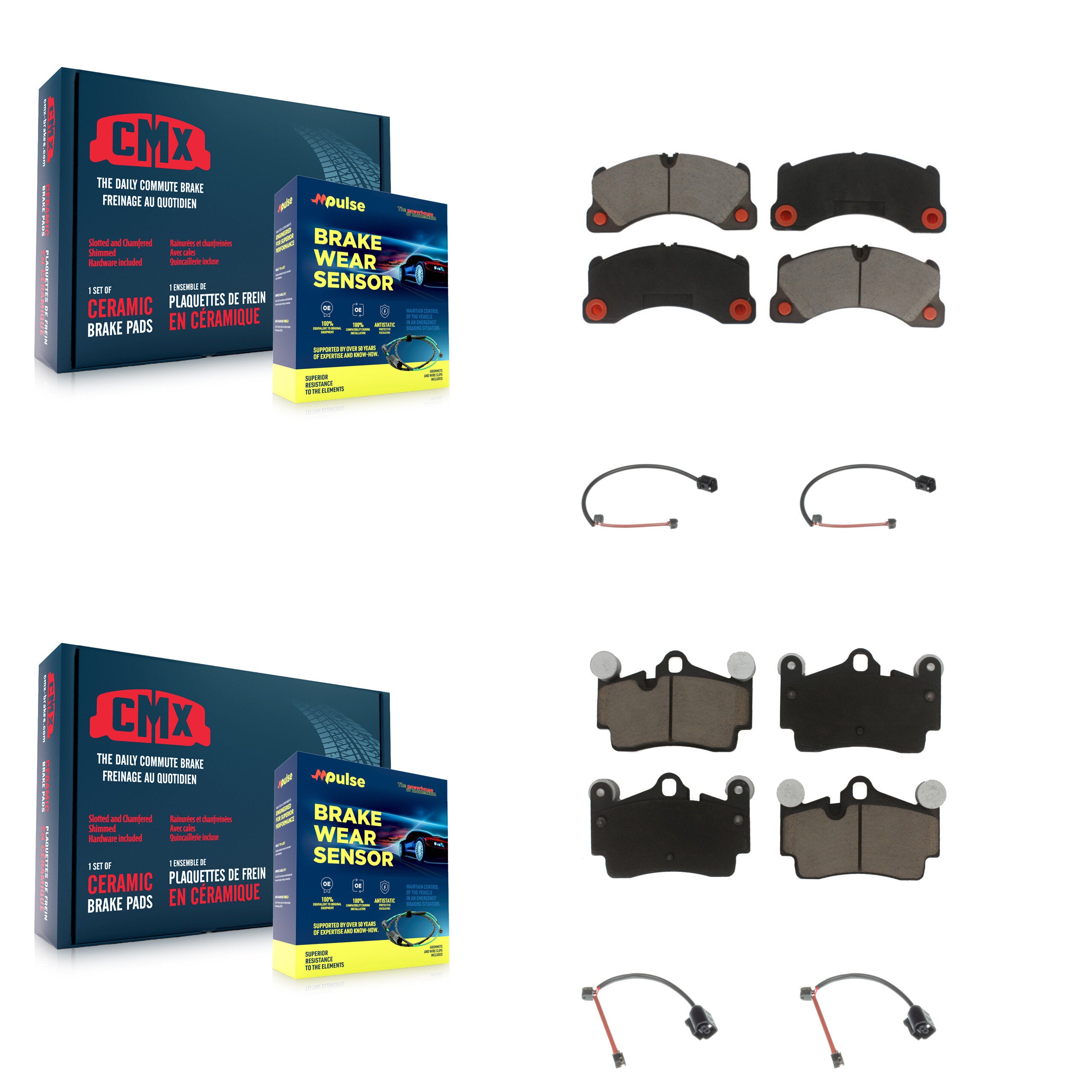 CMX KCW-101316 Disc Brake Pad for 2008-2010 Porsche Cayenne - Front and Rear product image