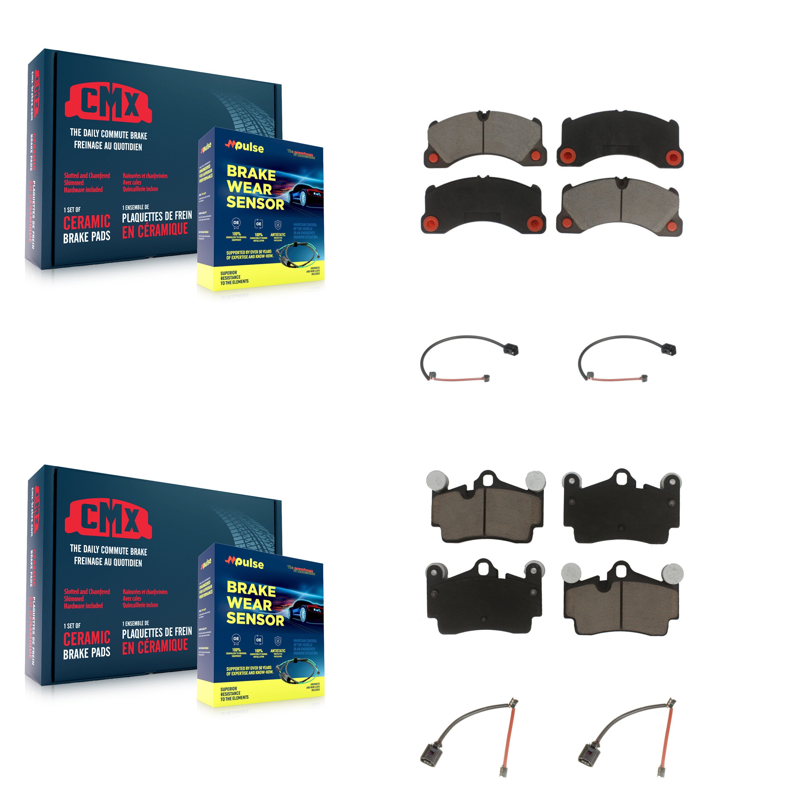 CMX KCW-101317 Disc Brake Pad for 2008-2010 Porsche Cayenne - Front and Rear product image
