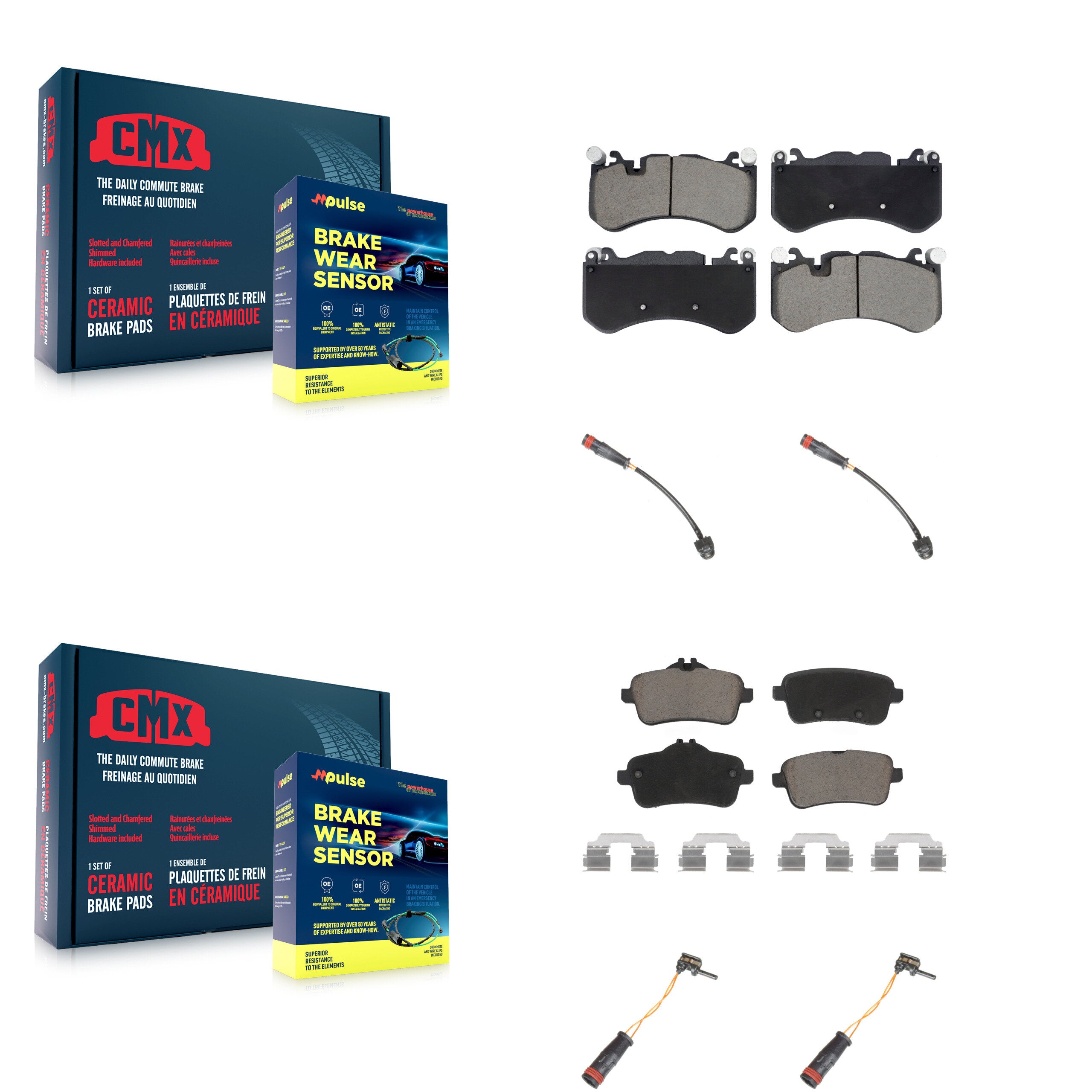 CMX KCW-101318 Disc Brake Pad for 2012-2019 Mercedes-Benz GLE63 AMG, Mercedes-Benz GL63 AMG, Mercedes-Benz ML63 AMG - Front and Rear product image