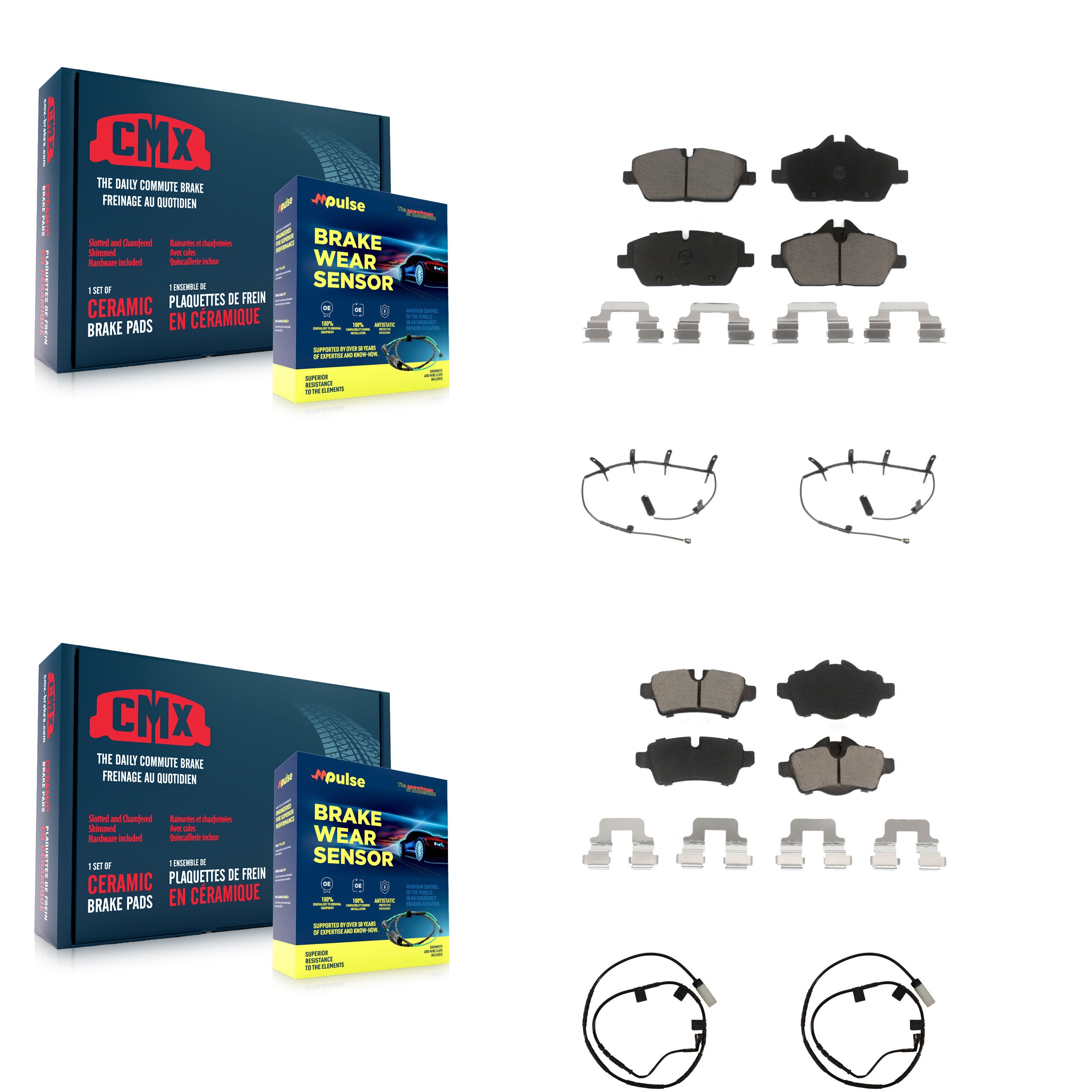 CMX KCW-101319 Disc Brake Pad for 2007-2008 Mini Cooper - Front and Rear product image