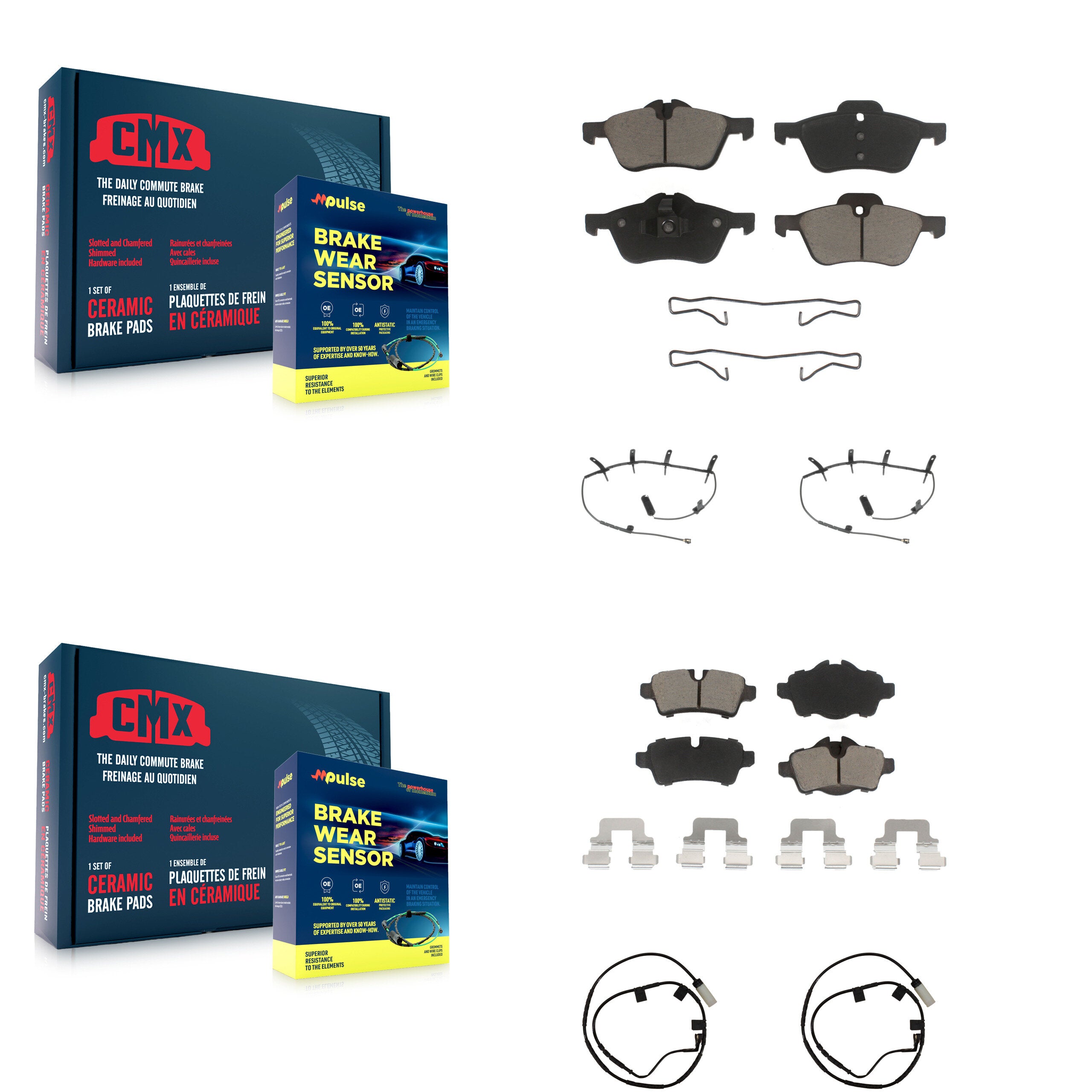 CMX KCW-101320 Disc Brake Pad for 2007-2008 Mini Cooper - Front and Rear product image