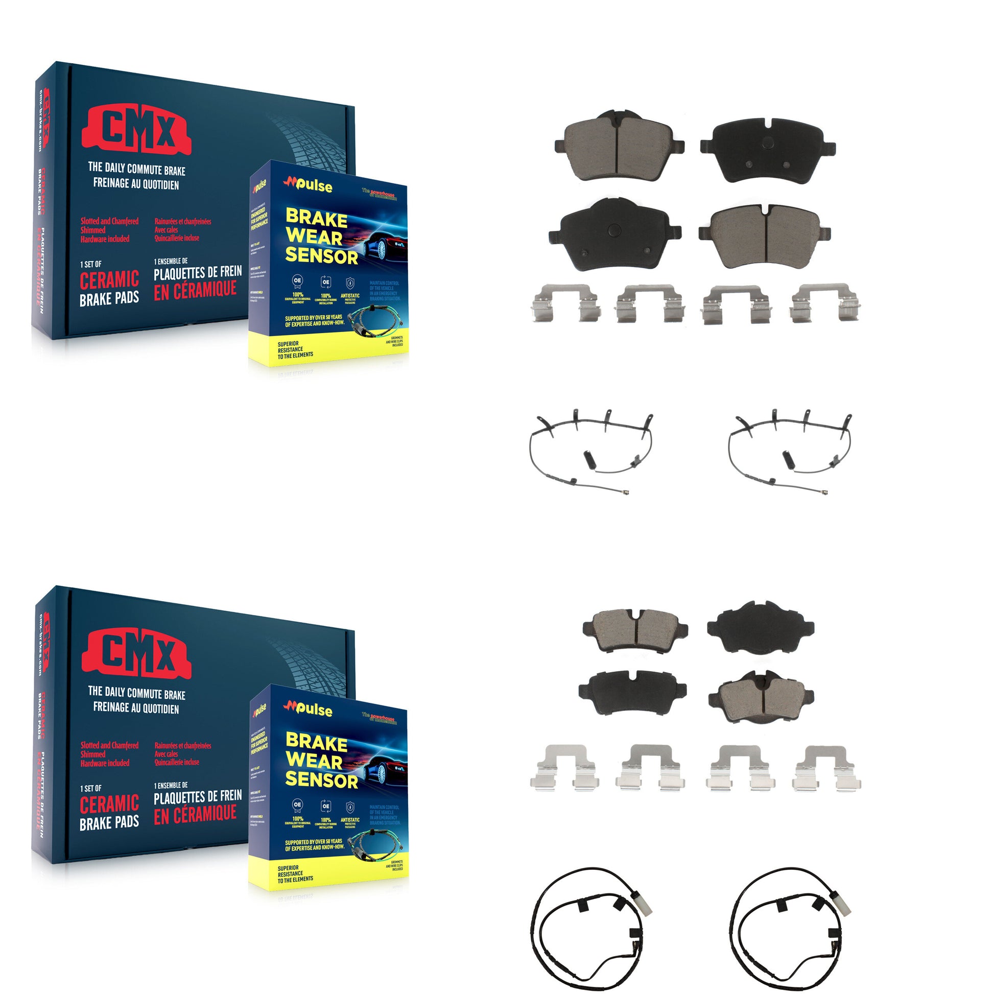CMX KCW-101321 Disc Brake Pad for 2007-2008 Mini Cooper - Front and Rear product image