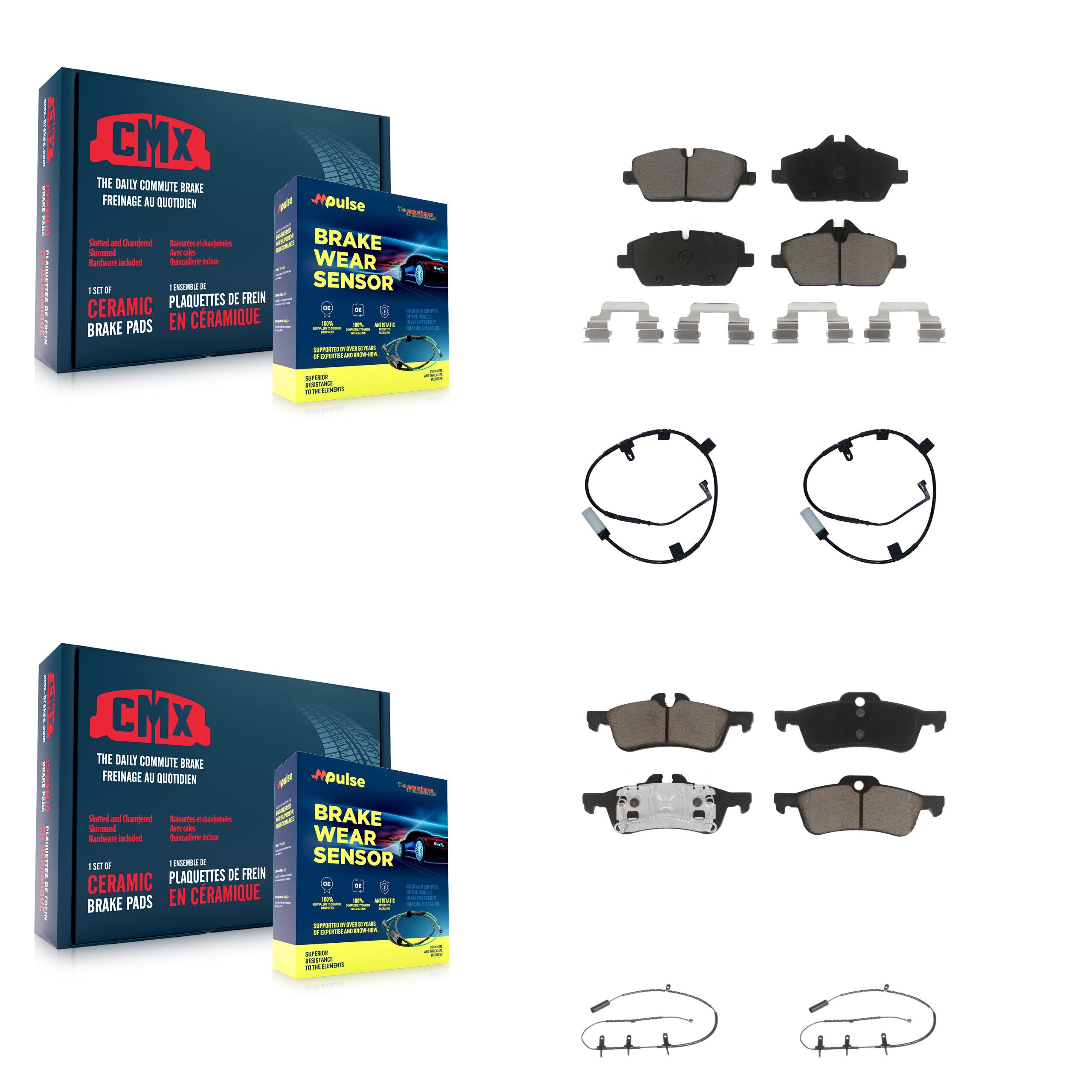 CMX KCW-101322 Disc Brake Pad for 2007-2008 Mini Cooper - Front and Rear product image
