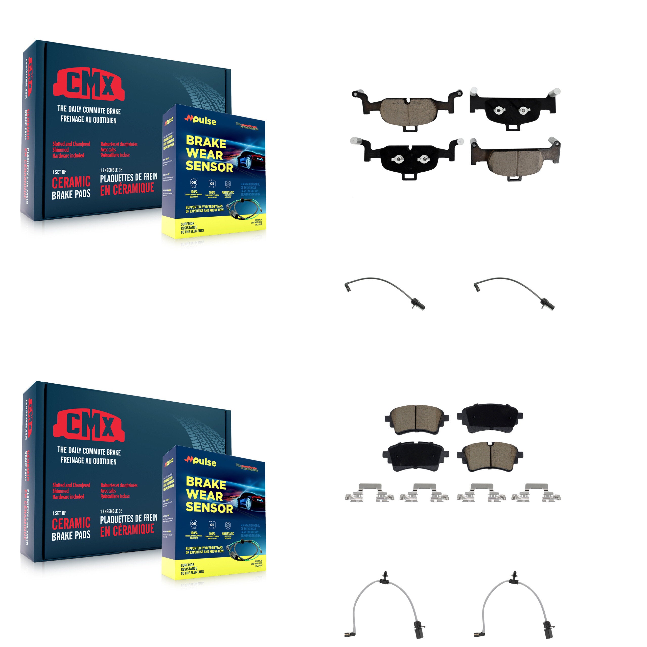 CMX KCW-101326 Disc Brake Pad for 2020-2023 Audi A6 Quattro - Front and Rear product image
