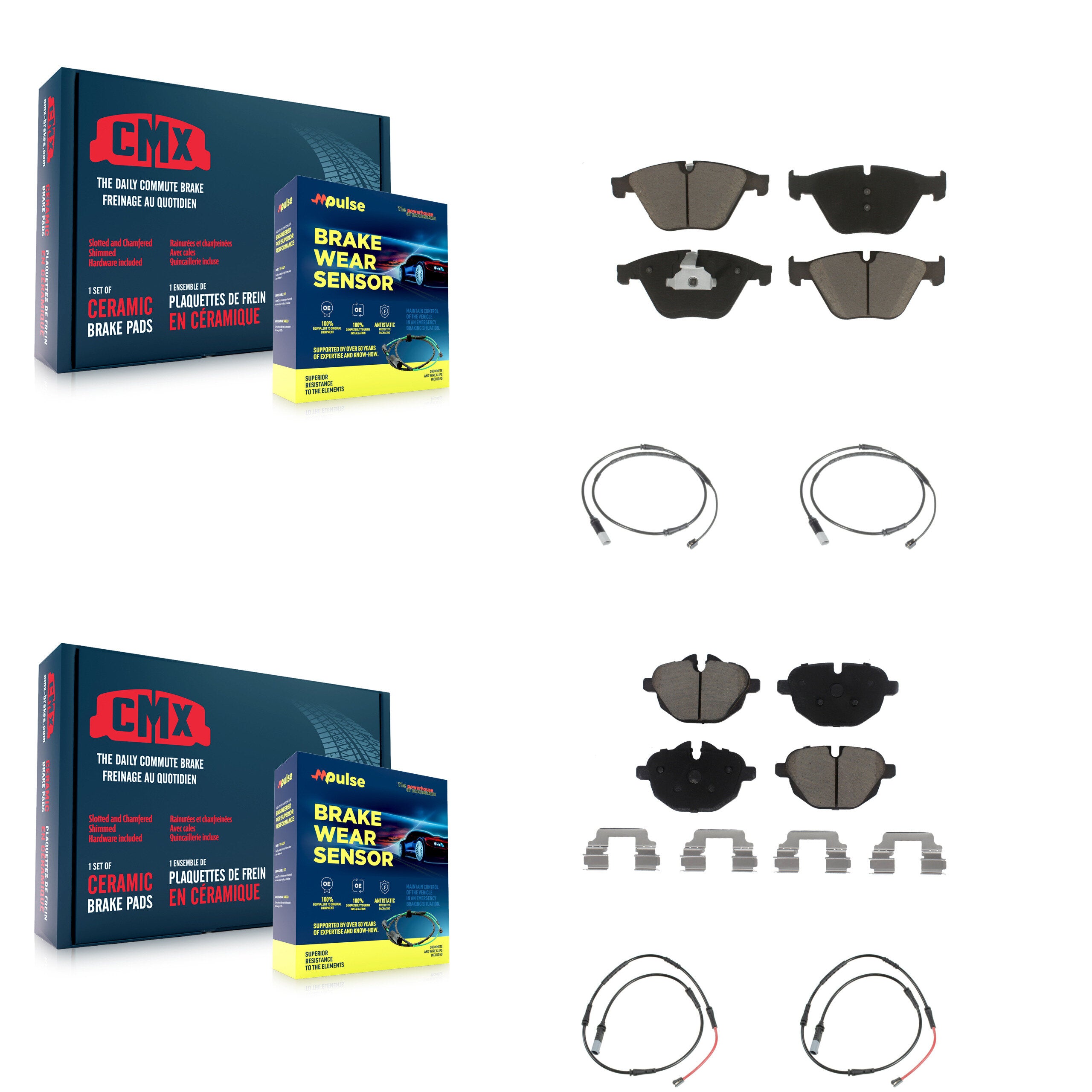 CMX KCW-101331 Disc Brake Pad for 2014-2016 BMW 528i, BMW 535d - Front and Rear product image