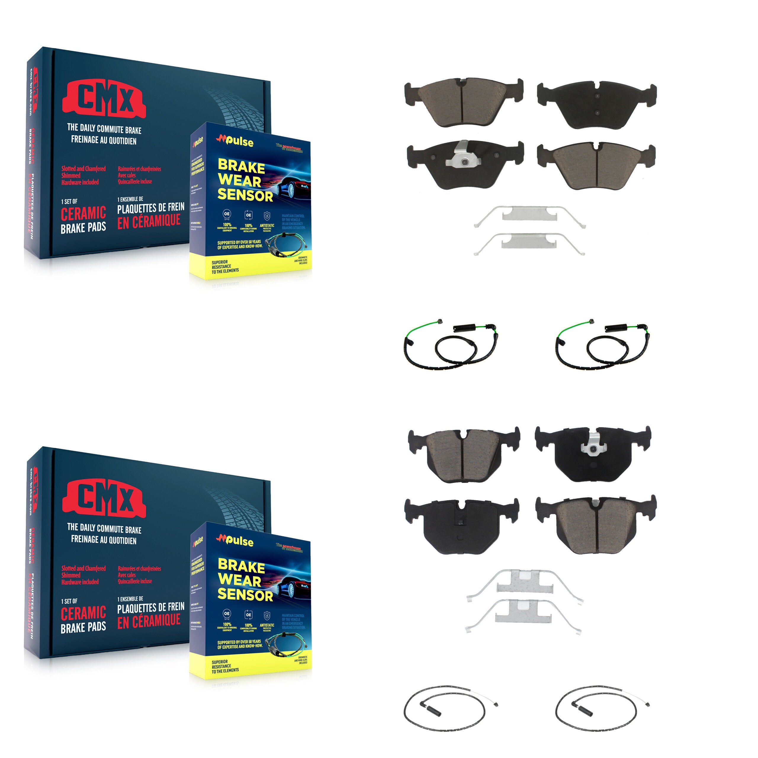 CMX KCW-101332 Disc Brake Pad for 2006-2010 BMW X3 - Front and Rear product image