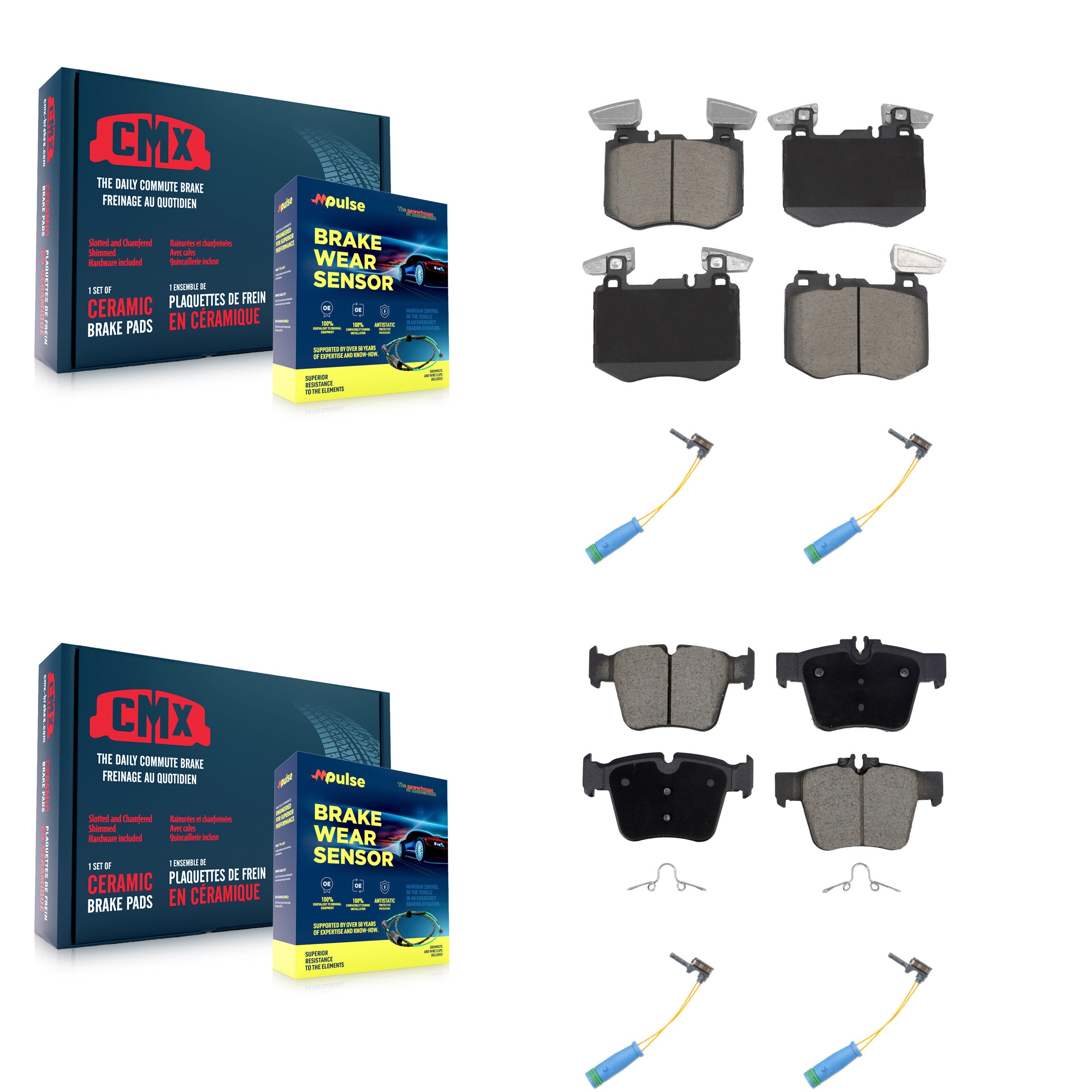 CMX KCW-101334 Disc Brake Pad for 2019-2022 Mercedes-Benz GLC300 - Front and Rear product image