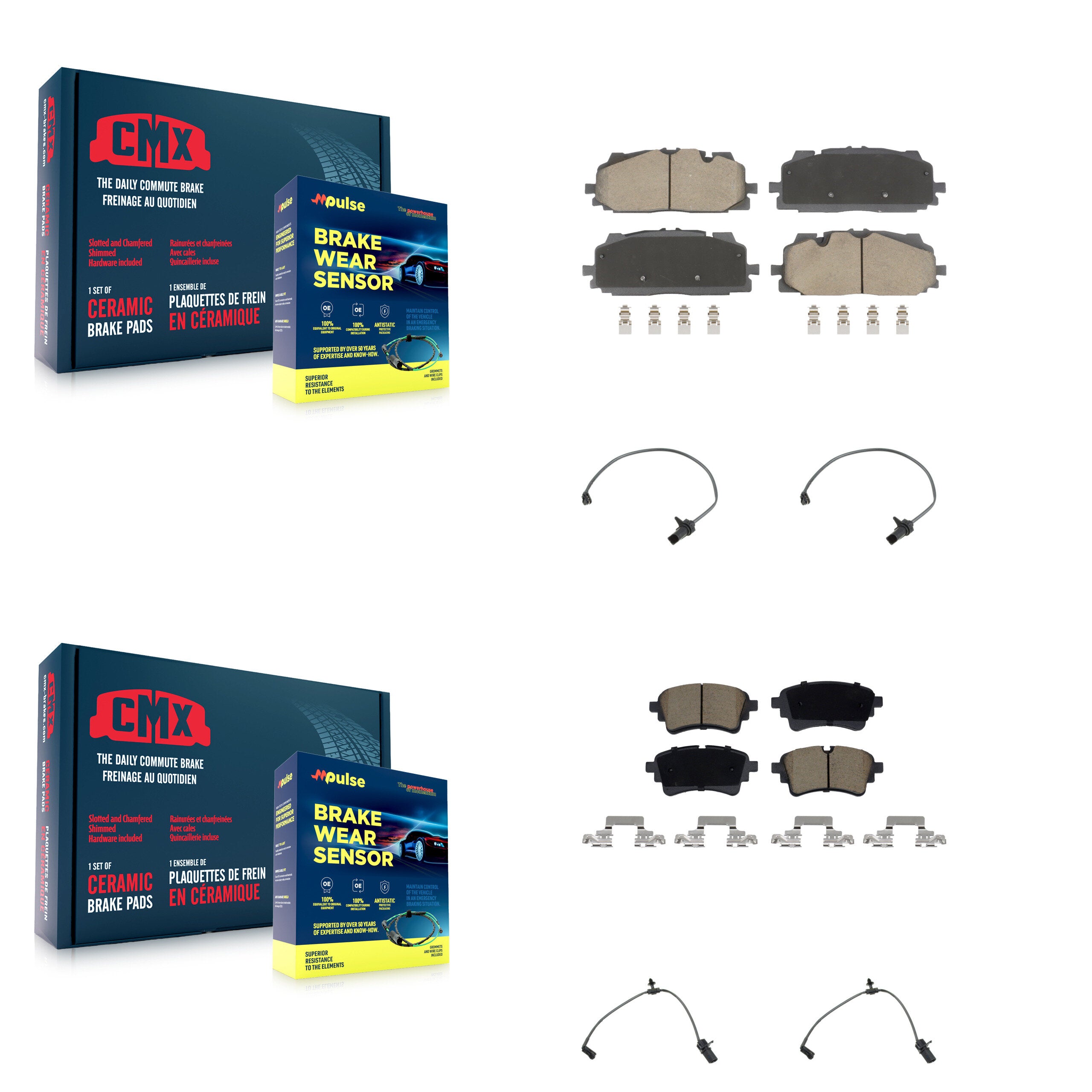 CMX KCW-101337 Disc Brake Pad for 2021-2023 Audi S4, Audi S5, Audi S5 Sportback - Front and Rear product image