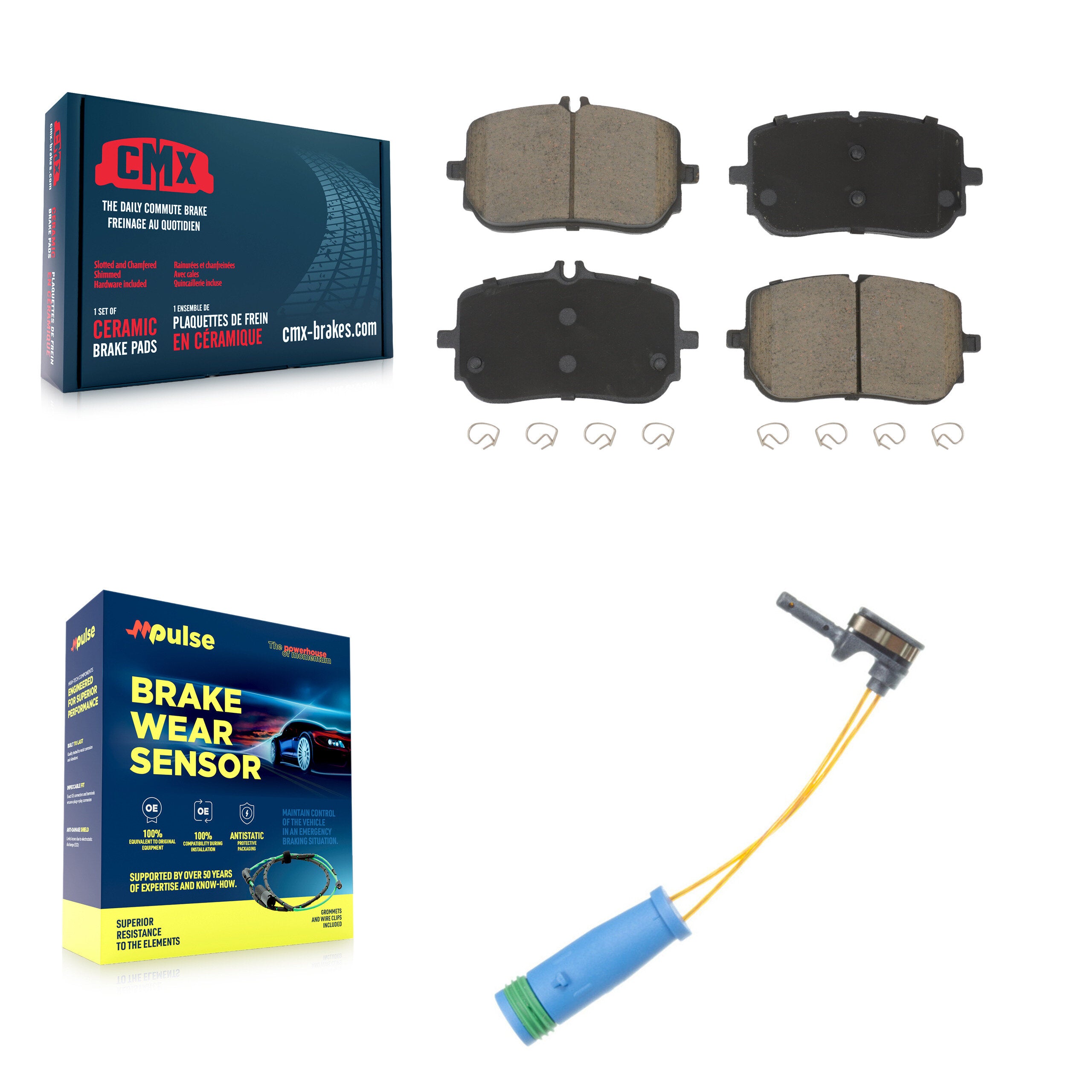 CMX KCW-101381 Disc Brake Pad for 2019-2023 Mercedes-Benz A220, Mercedes-Benz CLA250 - Front product image