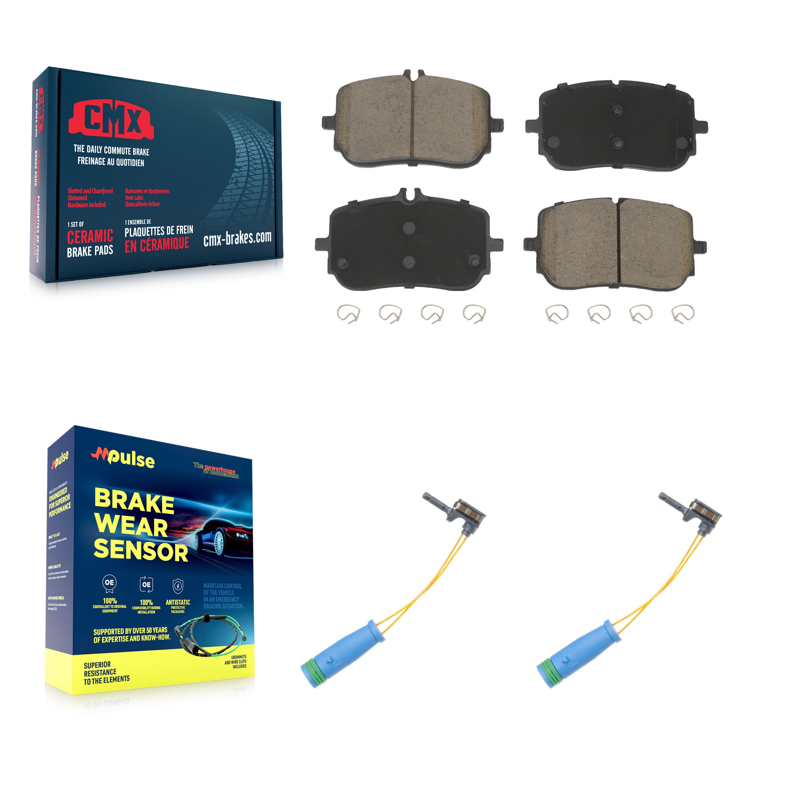 CMX KCW-101392 Disc Brake Pad for 2019-2023 Mercedes-Benz A220, Mercedes-Benz CLA250 - Front product image