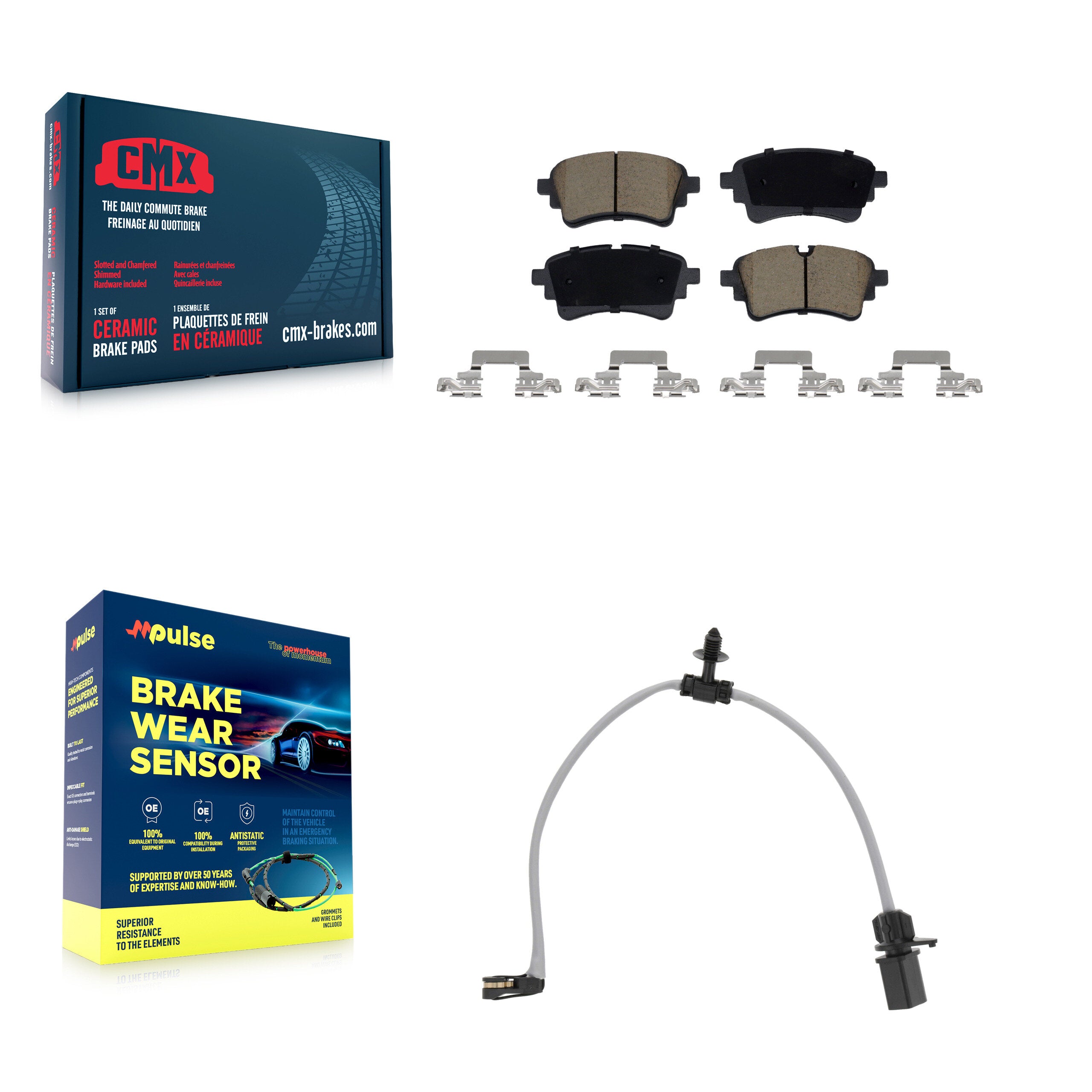 CMX KCW-101403 Disc Brake Pad for 2020-2023 Audi A6 allroad, Audi A7 Sportback, Audi A6 Quattro & more - Rear product image