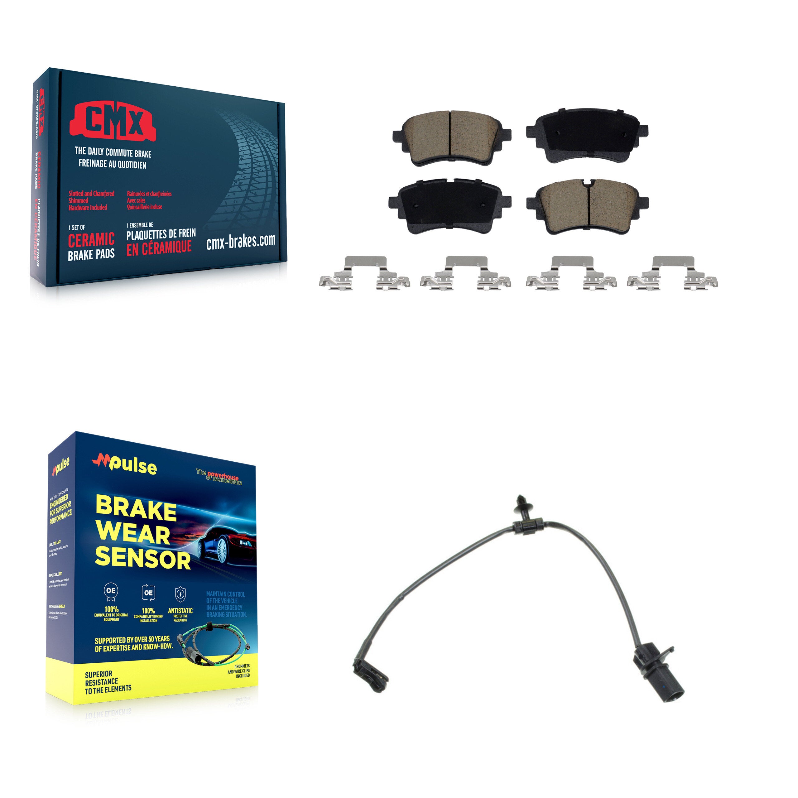 CMX KCW-101404 Disc Brake Pad for 2020-2023 Audi A4 Quattro, Audi RS5 Sportback, Audi A4 & more - Rear product image