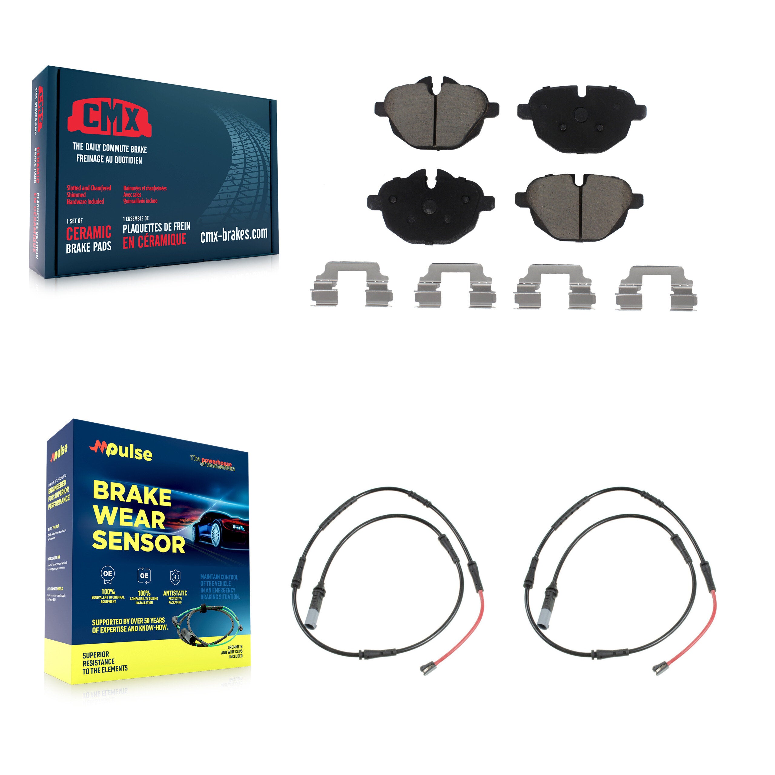 CMX KCW-101413 Disc Brake Pad for 2011-2016 BMW 535d, BMW 535d xDrive, BMW 528i xDrive & more - Rear product image