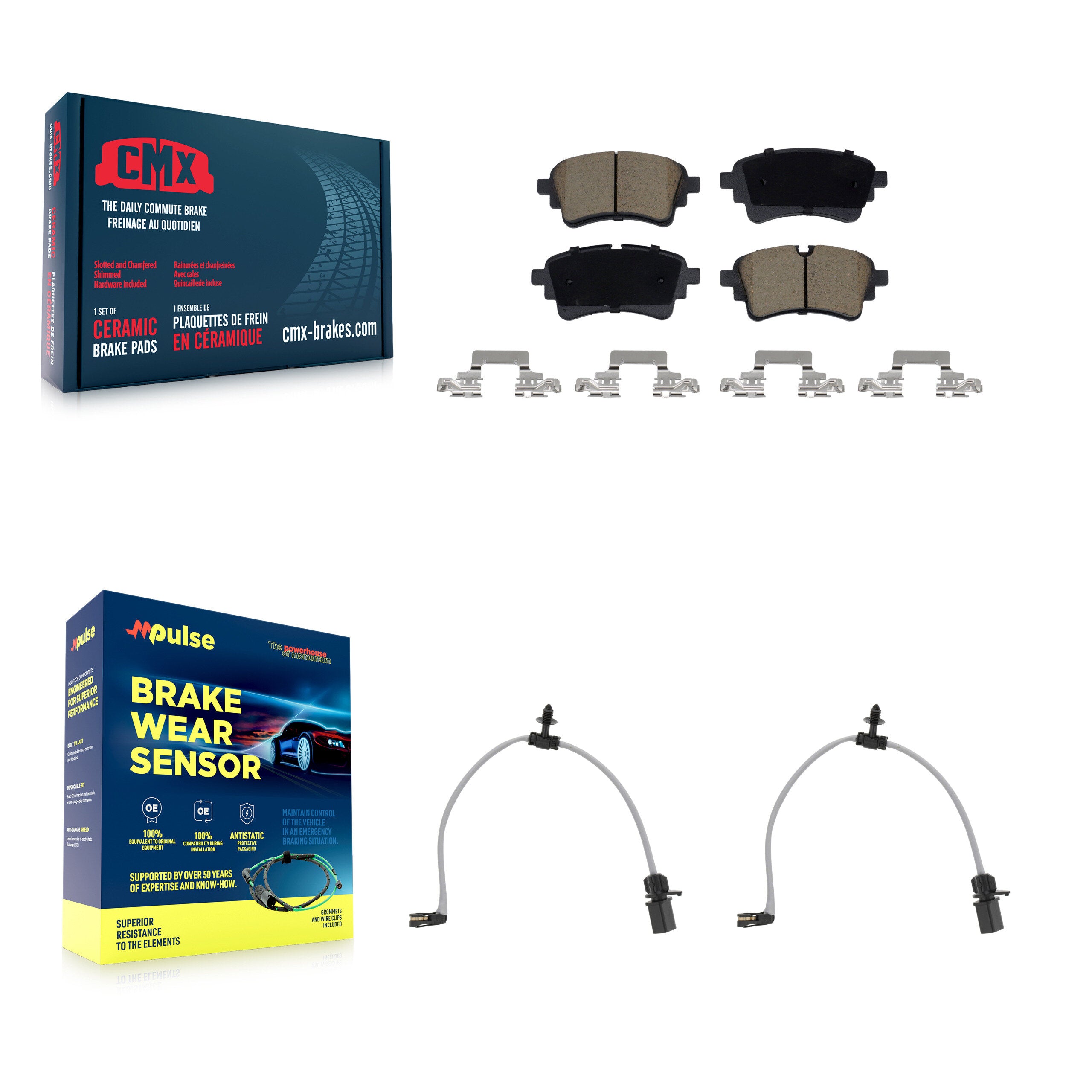 CMX KCW-101417 Disc Brake Pad for 2020-2023 Audi A6 allroad, Audi A7 Sportback, Audi A6 Quattro & more - Rear product image