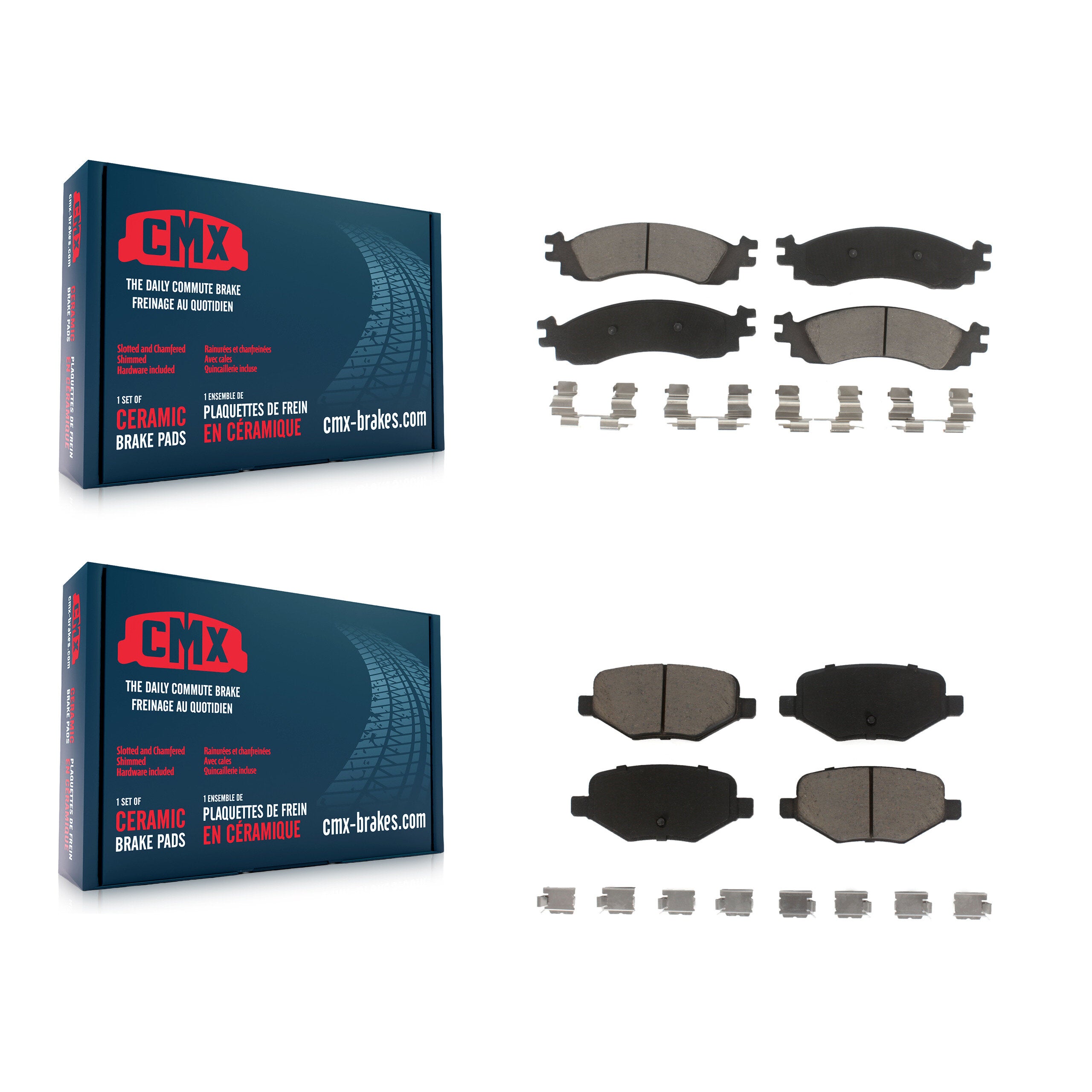 CMX KCX-100002 Disc Brake Pad for 2010-2012 Ford Taurus - Front and Rear product image