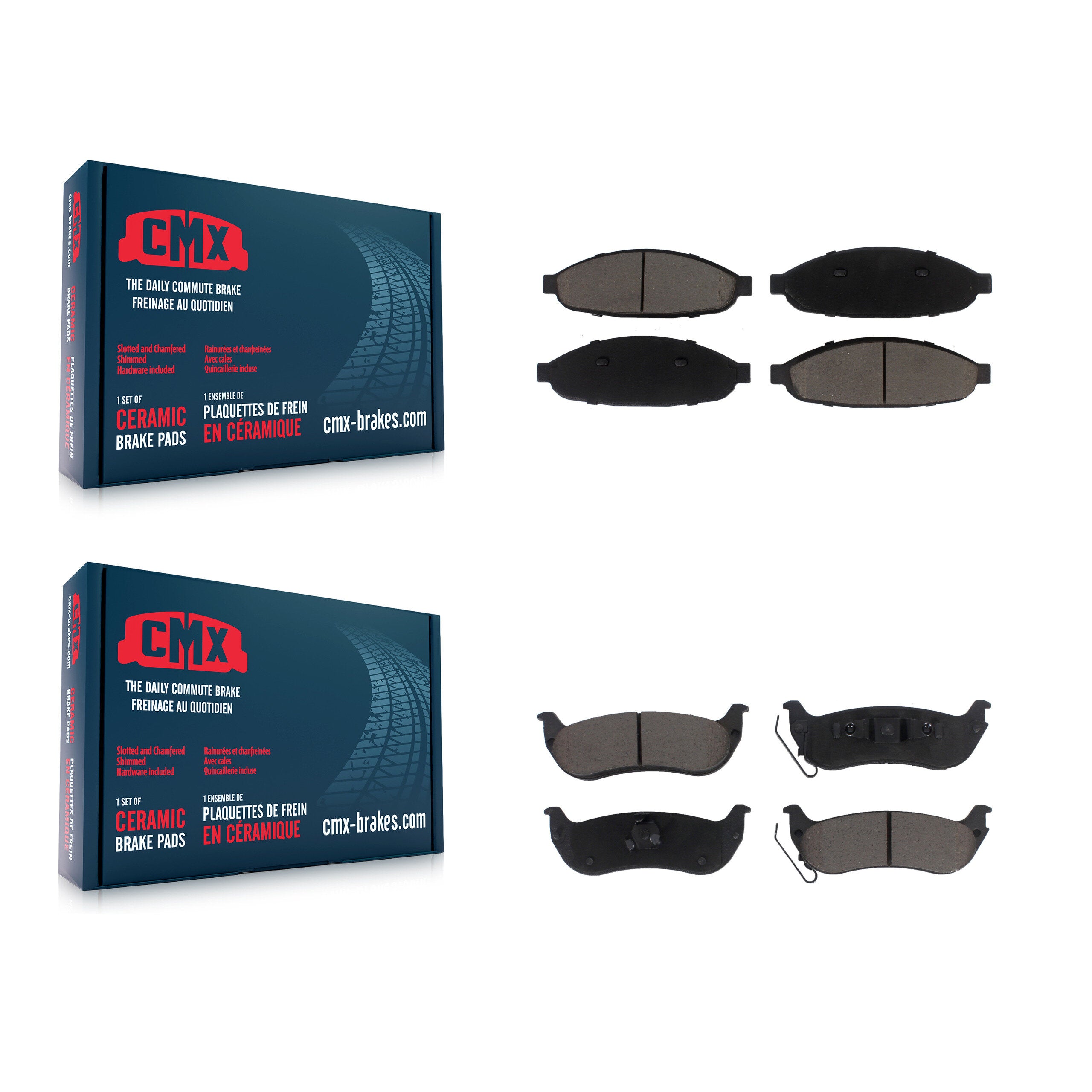 CMX KCX-100006 Disc Brake Pad for 2004-2008 Chrysler Pacifica - Front and Rear product image