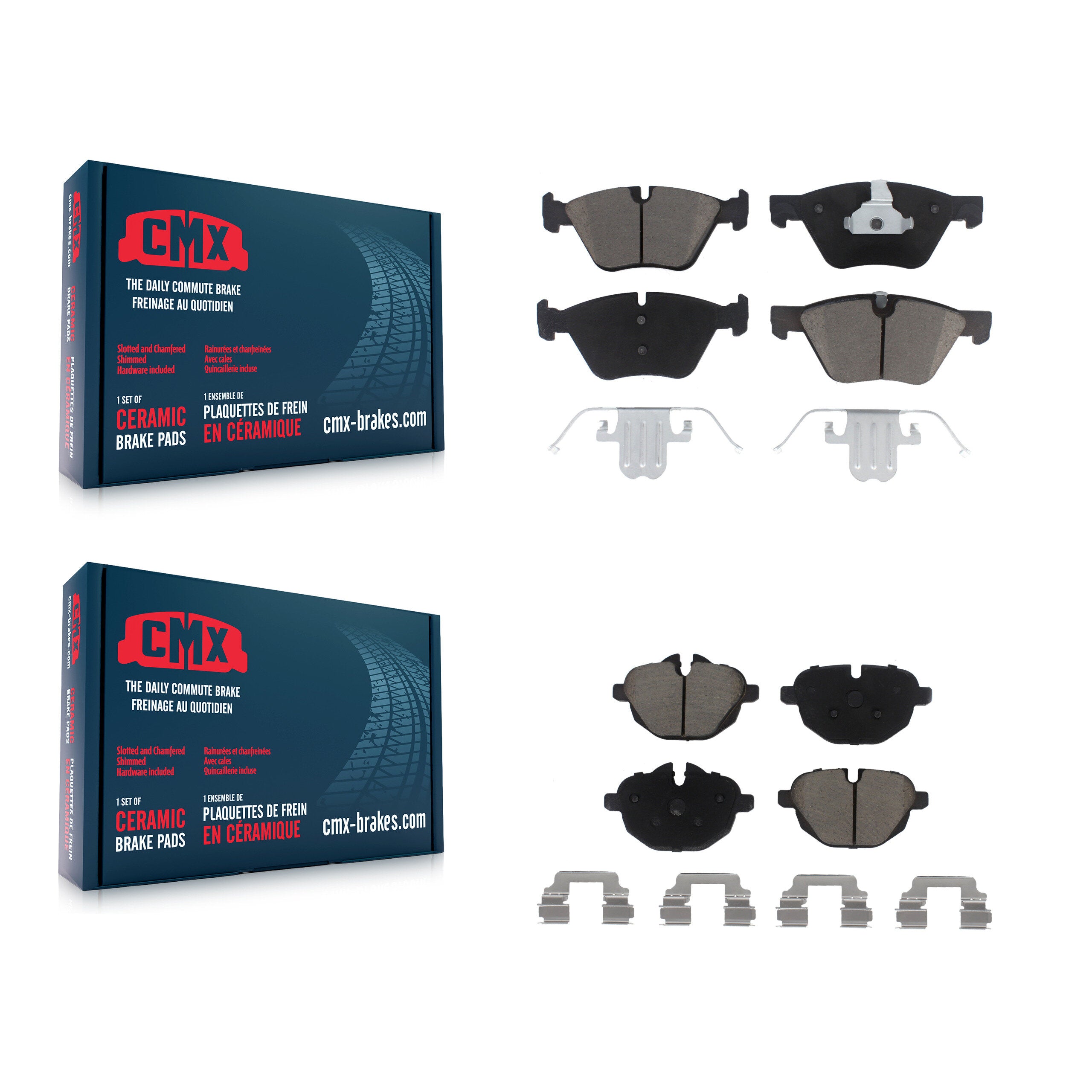 CMX KCX-100008 Disc Brake Pad for 2011-2016 BMW 528i xDrive, BMW 528i - Front and Rear product image