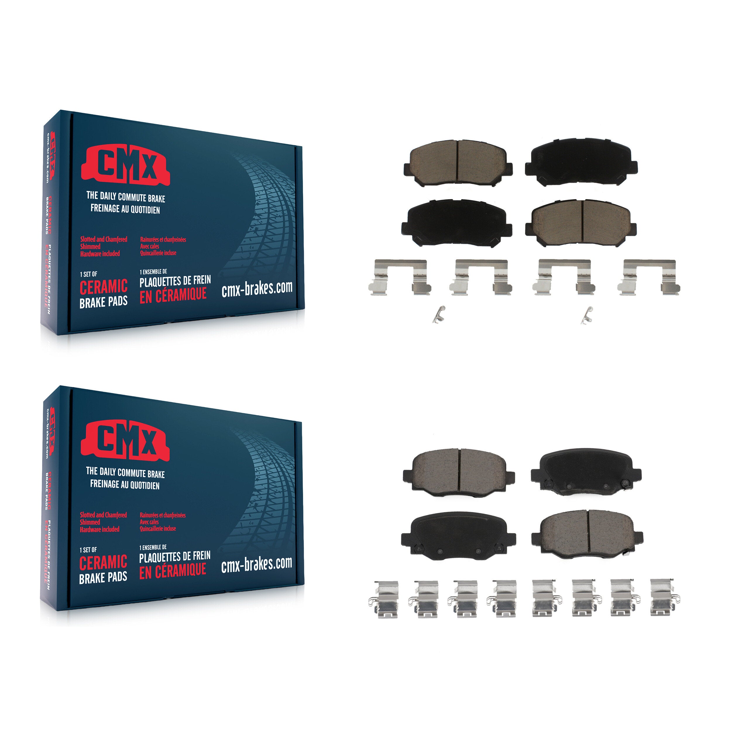 CMX KCX-100012 Disc Brake Pad for 2015-2017 Chrysler 200 - Front and Rear product image