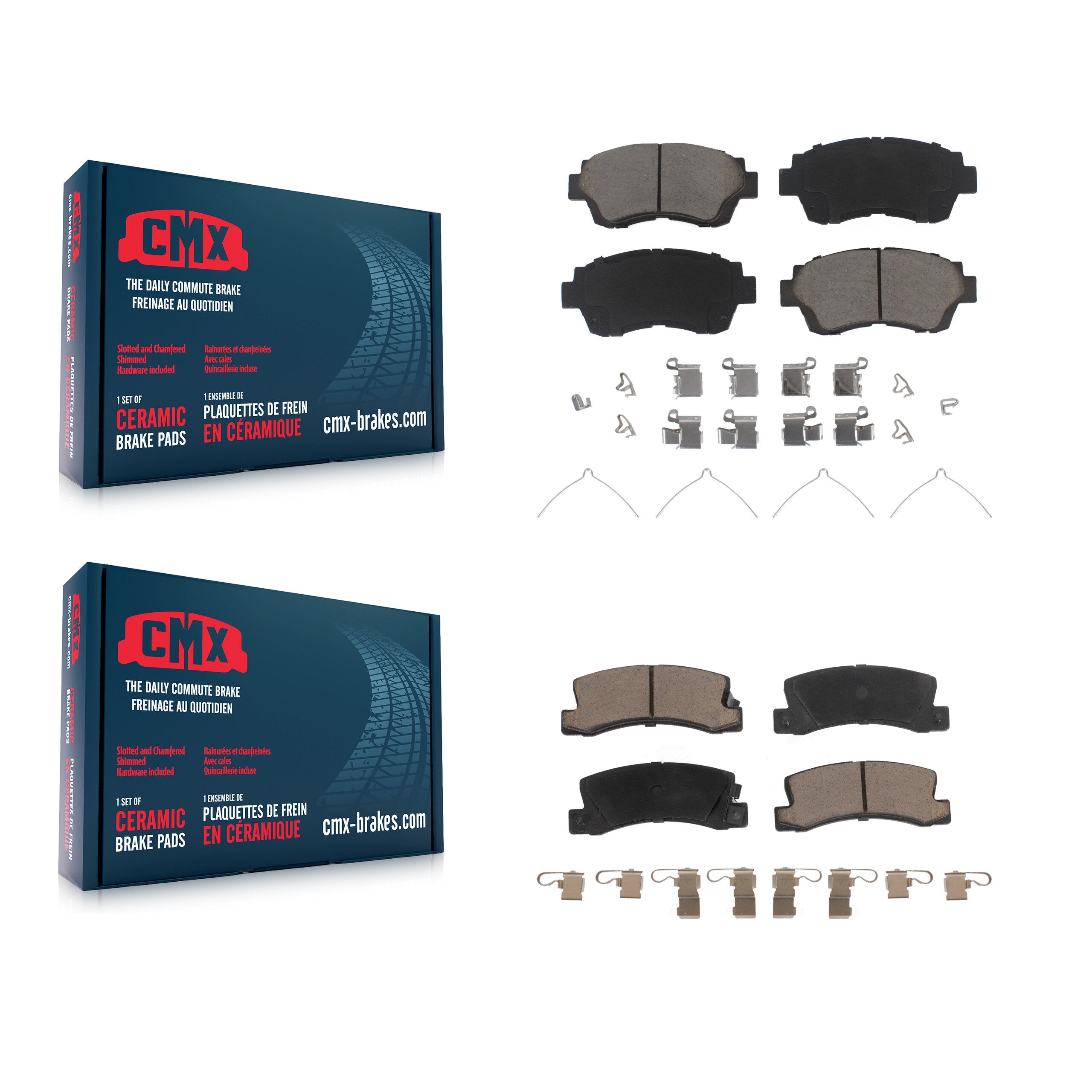 CMX KCX-100020 Disc Brake Pad for 1992-1999 Toyota Celica, Toyota Camry, Lexus ES300 - Front and Rear product image