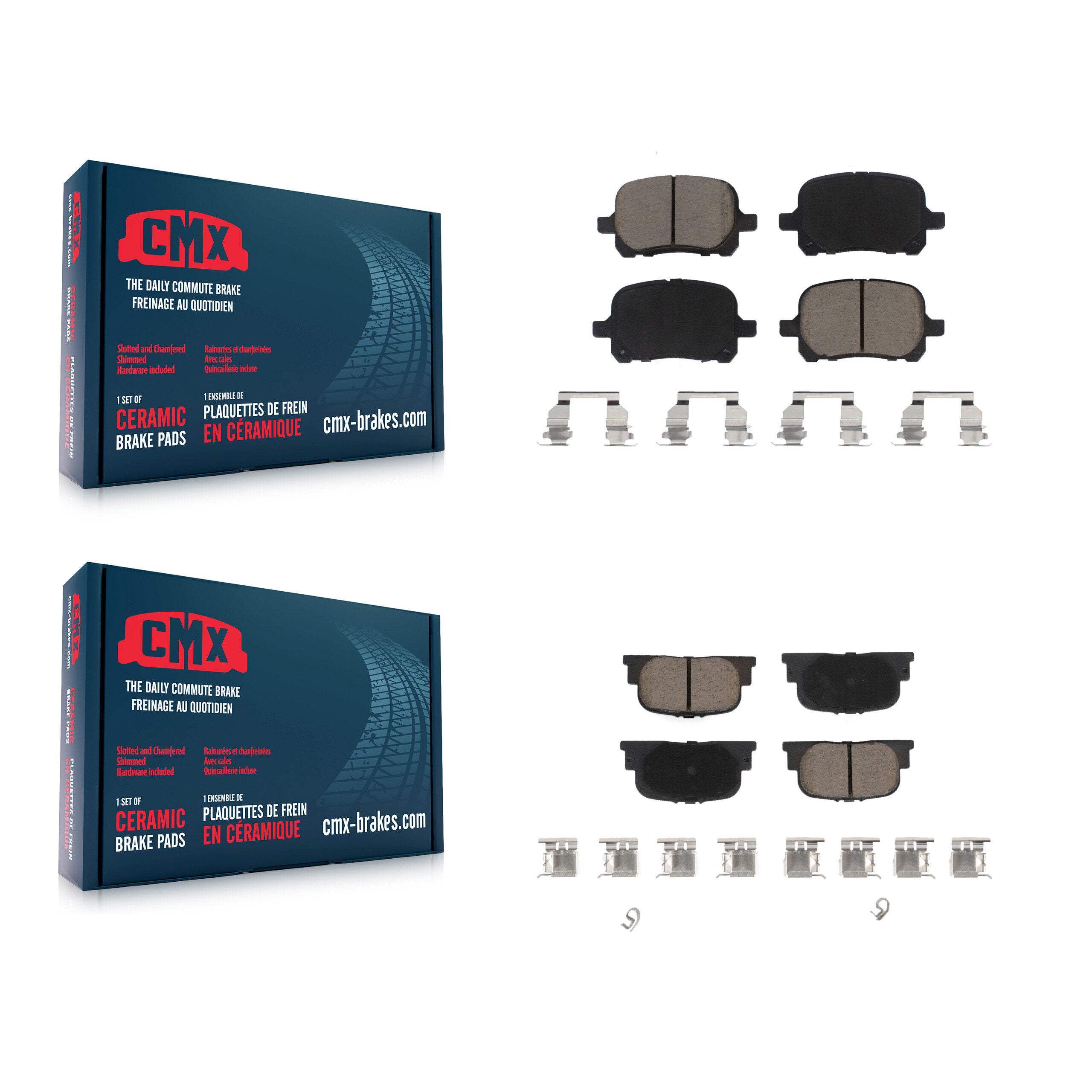 CMX KCX-100023 Disc Brake Pad for 1999-2001 Lexus ES300, Toyota Camry - Front and Rear product image