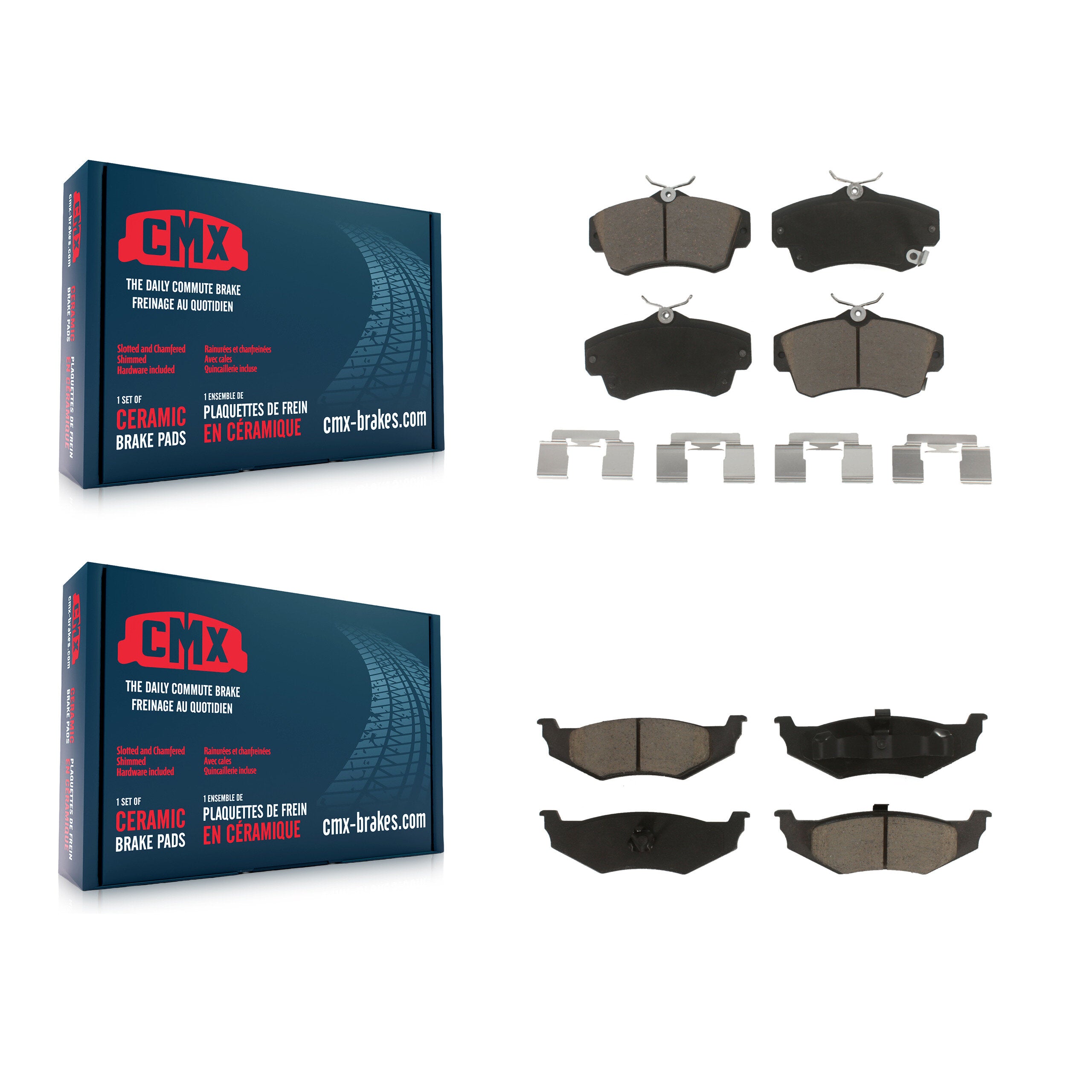 CMX KCX-100025 Disc Brake Pad for 2001-2010 Chrysler PT Cruiser, Dodge Neon - Front and Rear product image