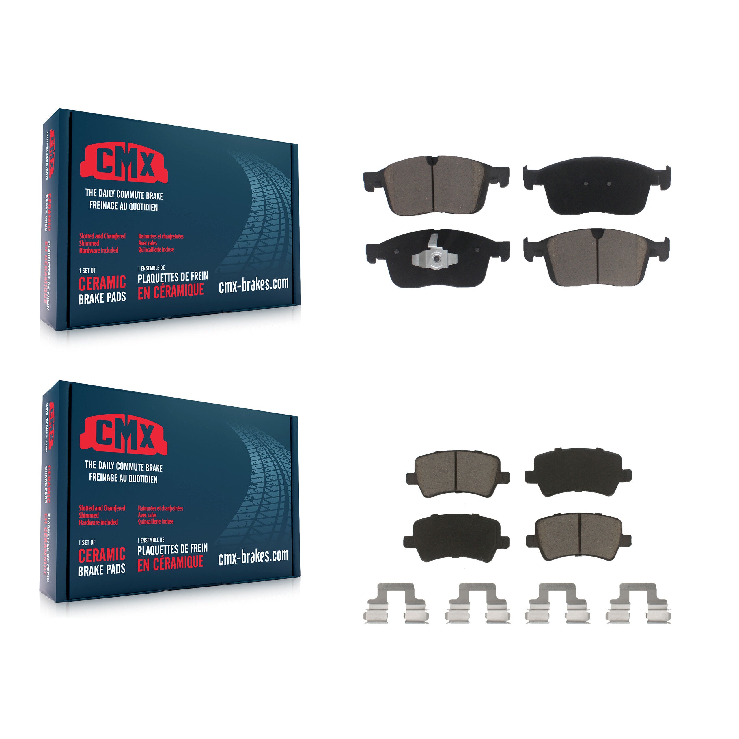 CMX KCX-100027 Disc Brake Pad for 2016-2017 Volvo XC60 - Front and Rear product image