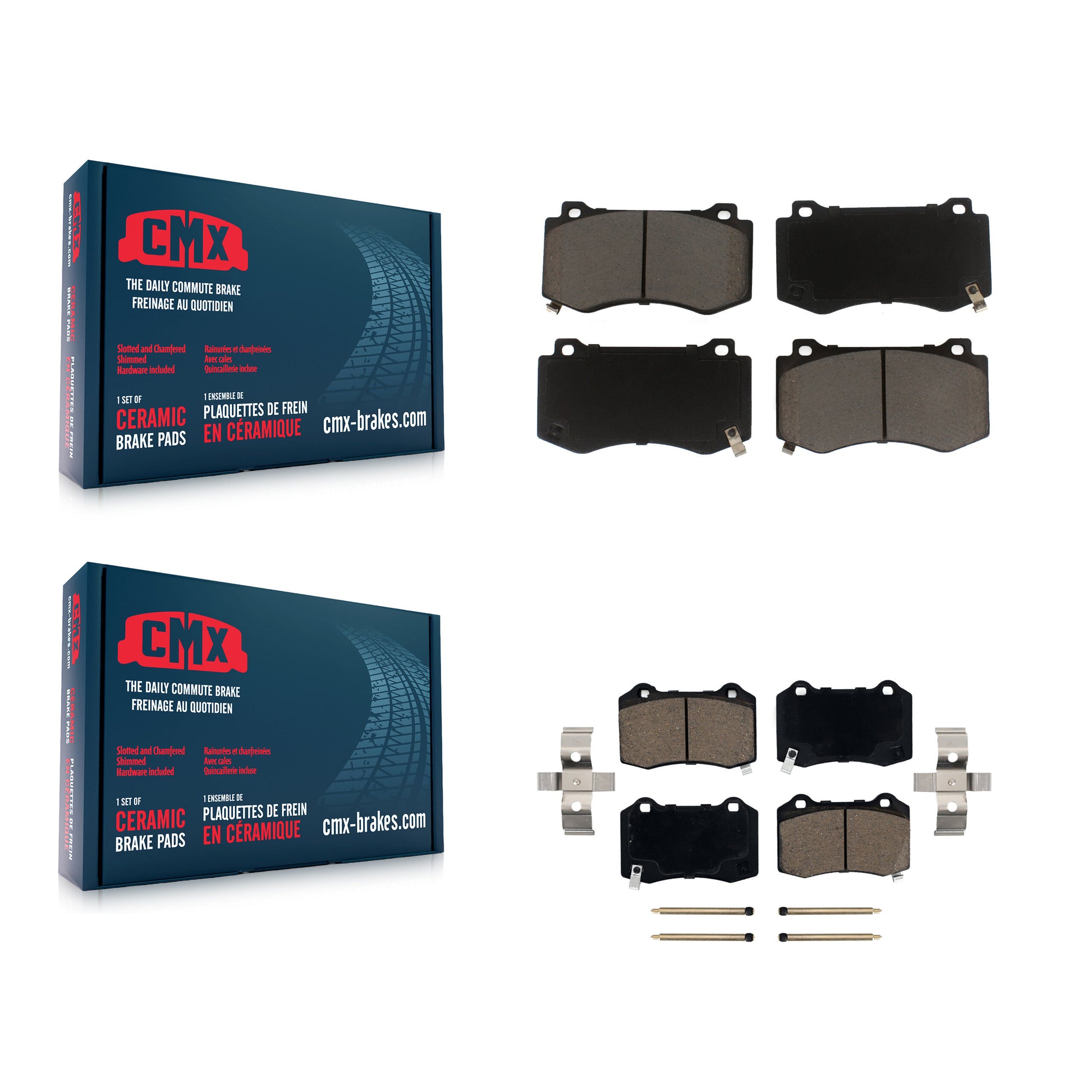 CMX KCX-100028 Disc Brake Pad for 2005-2023 Dodge Challenger, Dodge Charger, Chrysler 300 & more - Front and Rear product image