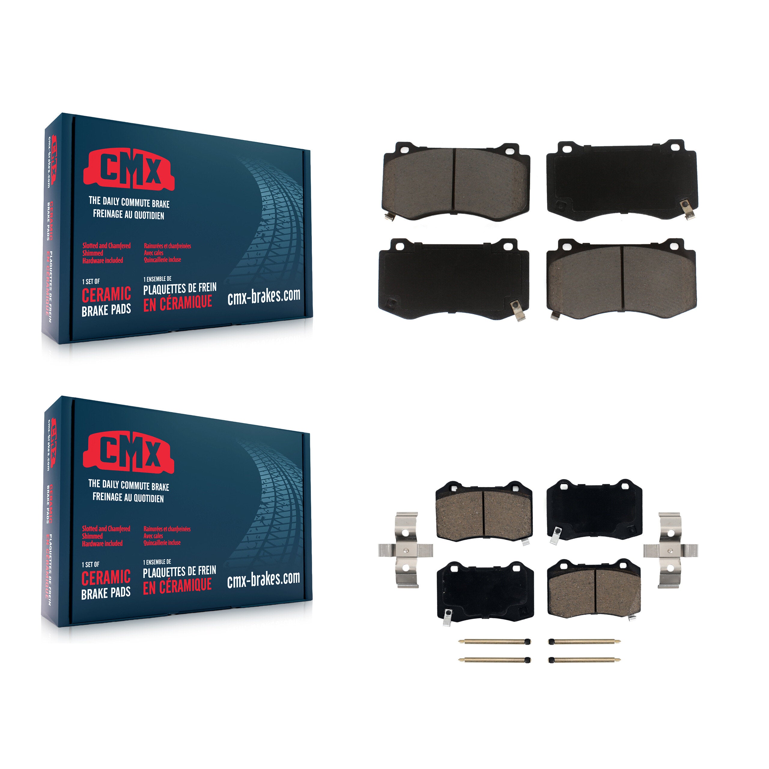 CMX KCX-100028 Disc Brake Pad for 2005-2023 Dodge Challenger, Dodge Charger, Chrysler 300 & more - Front and Rear product image