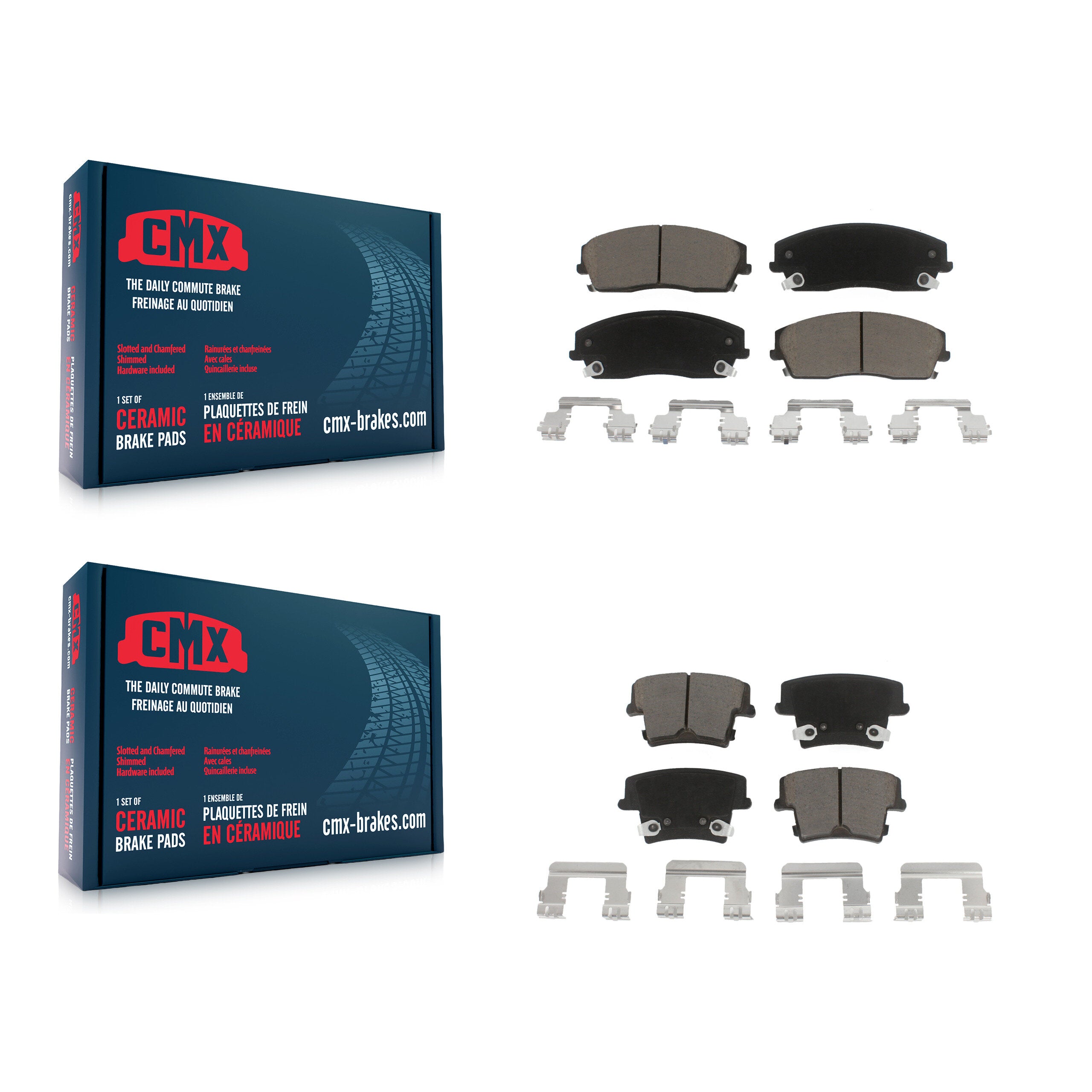 CMX KCX-100029 Disc Brake Pad for 2005-2023 Dodge Charger, Dodge Challenger, Chrysler 300 & more - Front and Rear product image
