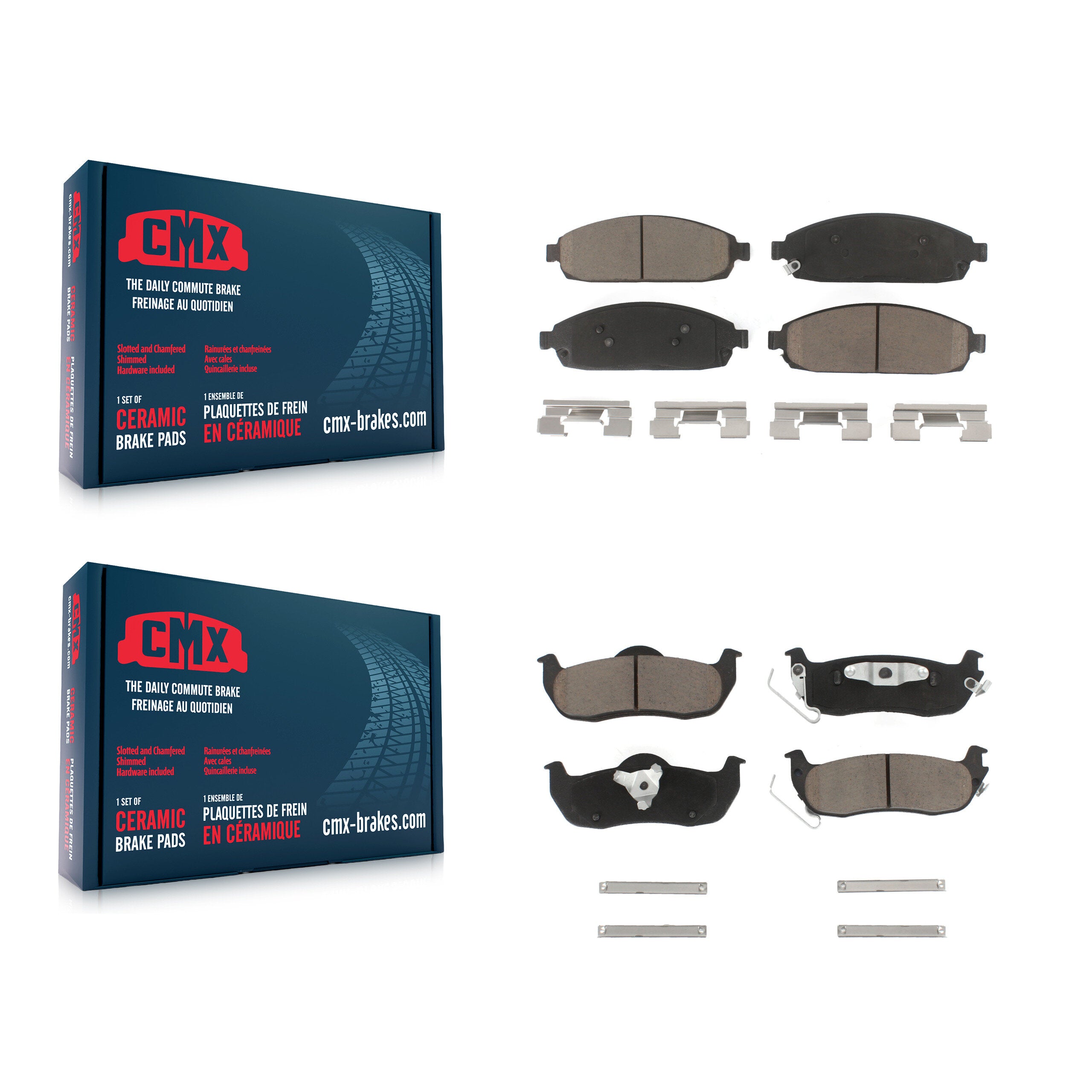 CMX KCX-100032 Disc Brake Pad for 2005-2010 Jeep Grand Cherokee, Jeep Commander - Front and Rear product image