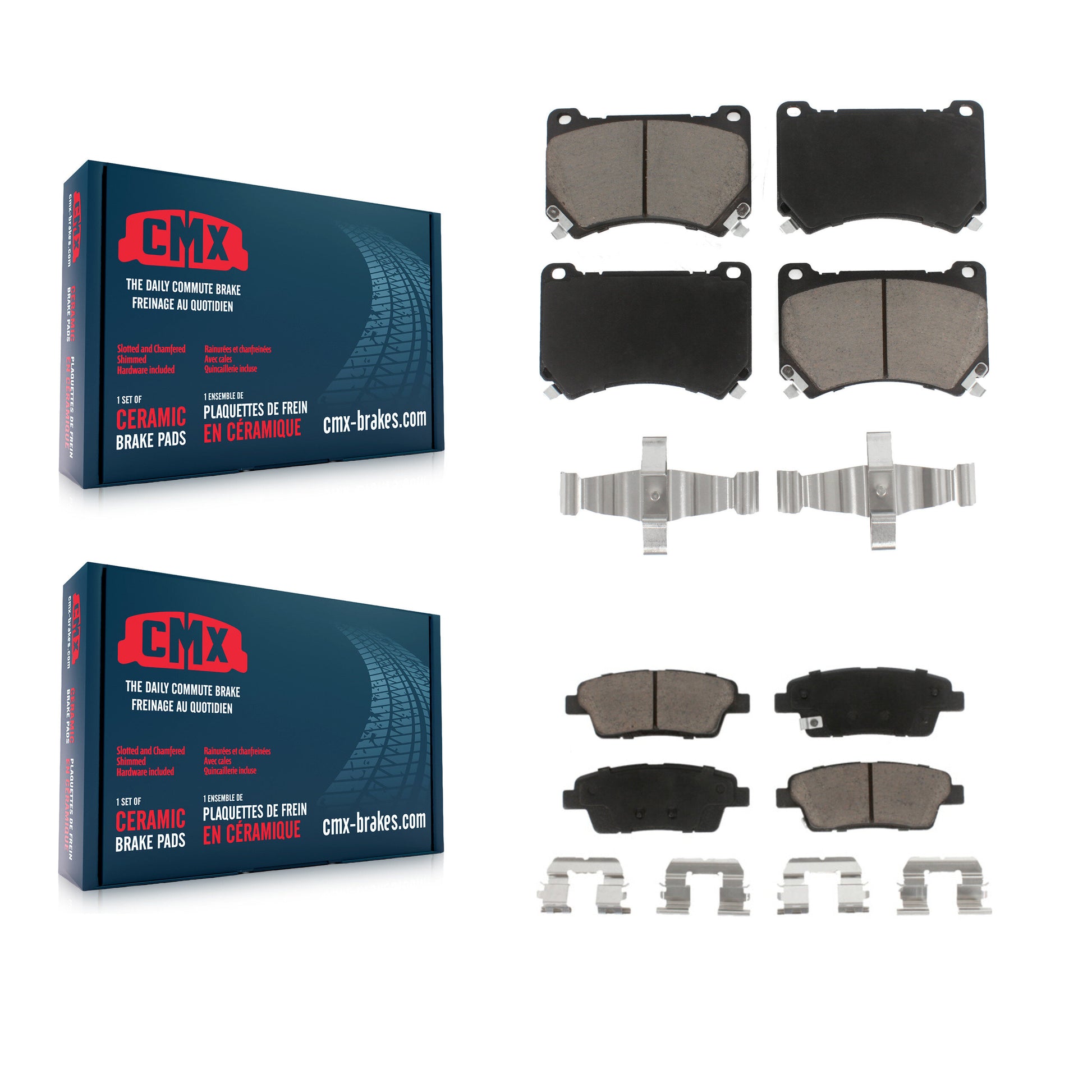 CMX KCX-100038 Disc Brake Pad for 2010-2014 Hyundai Genesis - Front and Rear product image