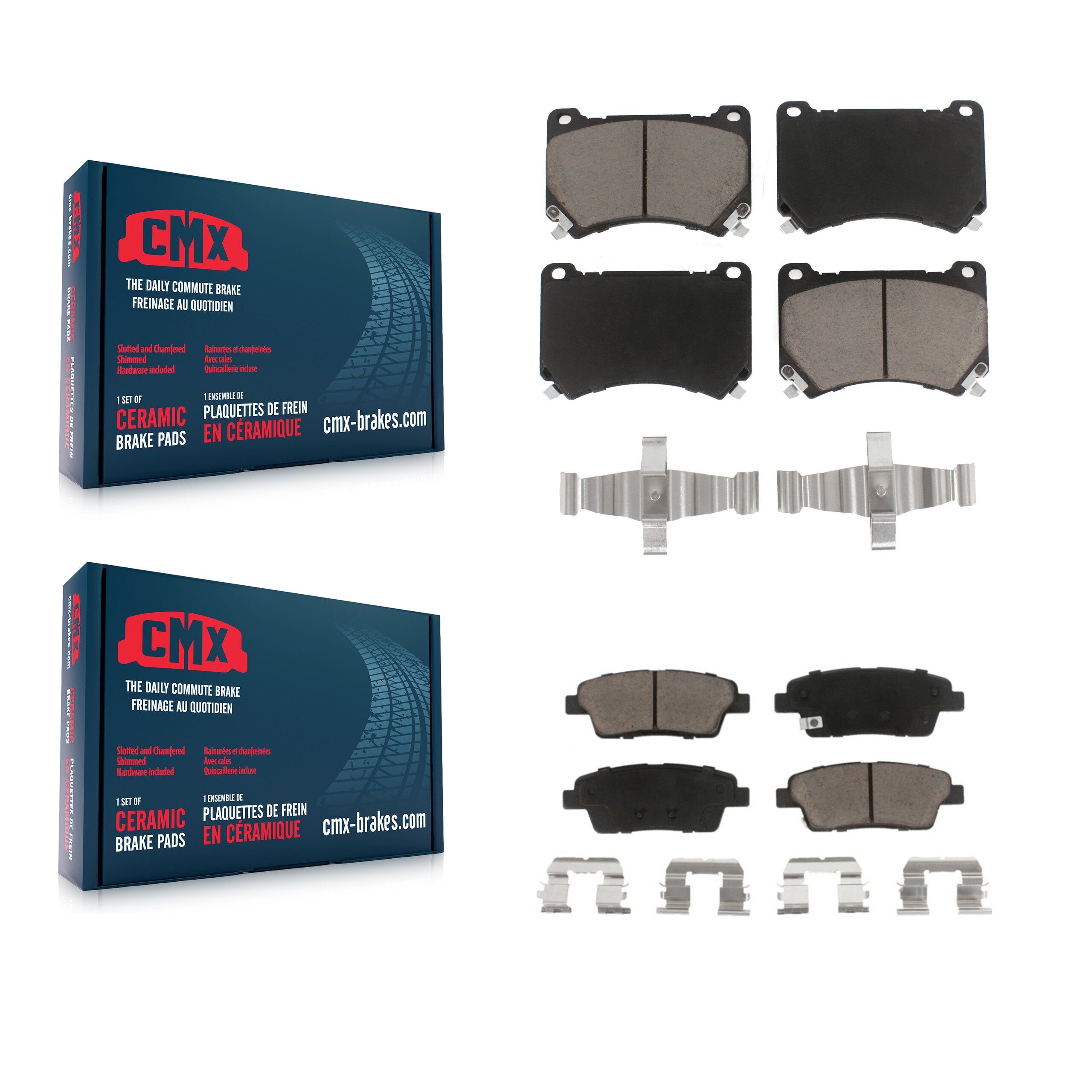 CMX KCX-100038 Disc Brake Pad for 2010-2014 Hyundai Genesis - Front and Rear product image