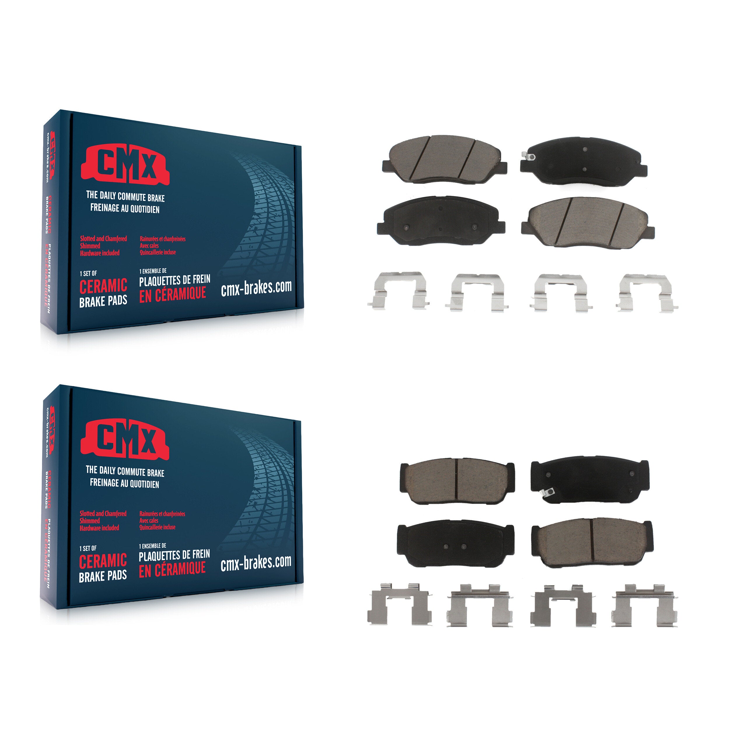 CMX KCX-100039 Disc Brake Pad for 2006-2007 Hyundai Entourage, Kia Sedona - Front and Rear product image