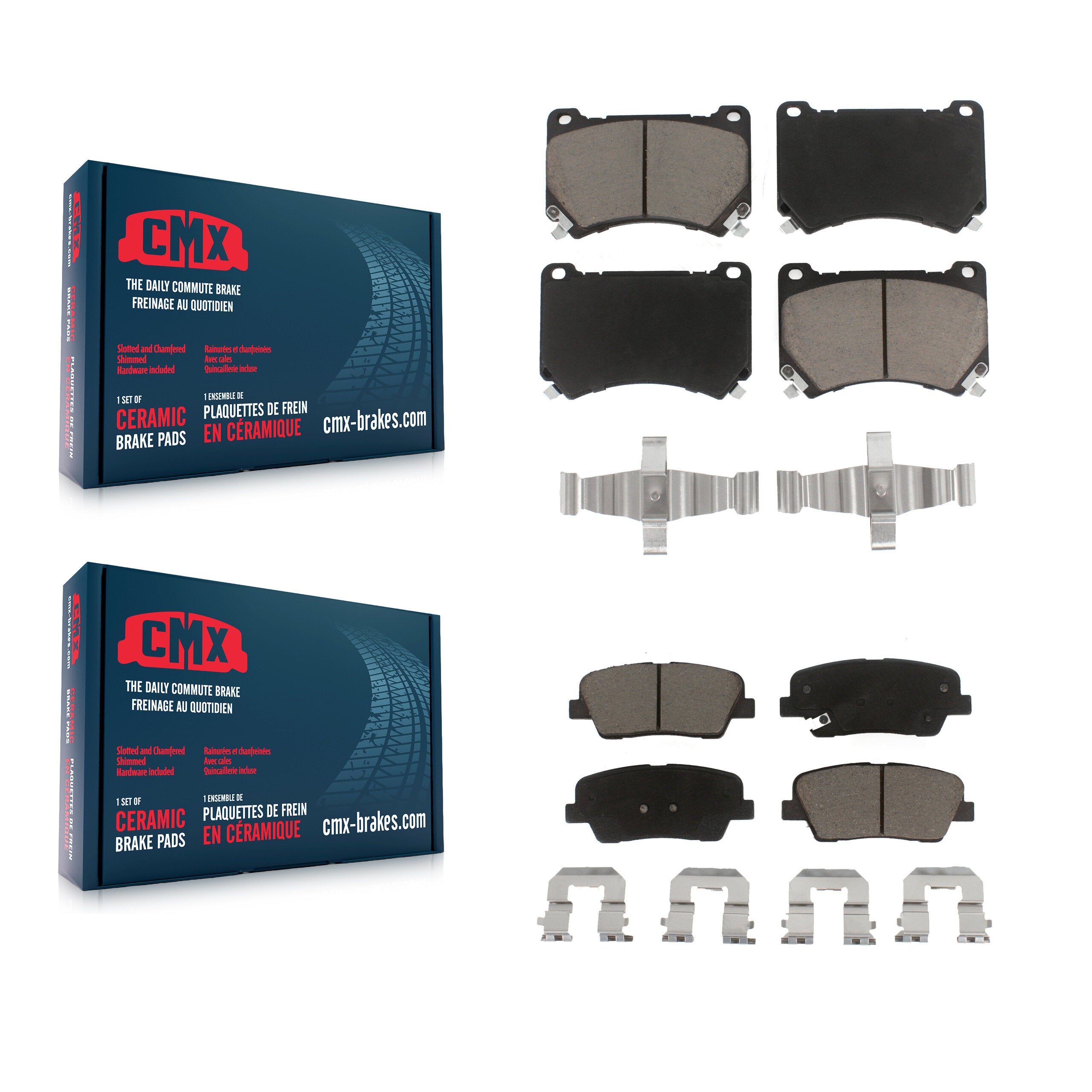 CMX KCX-100040 Disc Brake Pad for 2009-2011 Hyundai Equus, Hyundai Genesis - Front and Rear product image