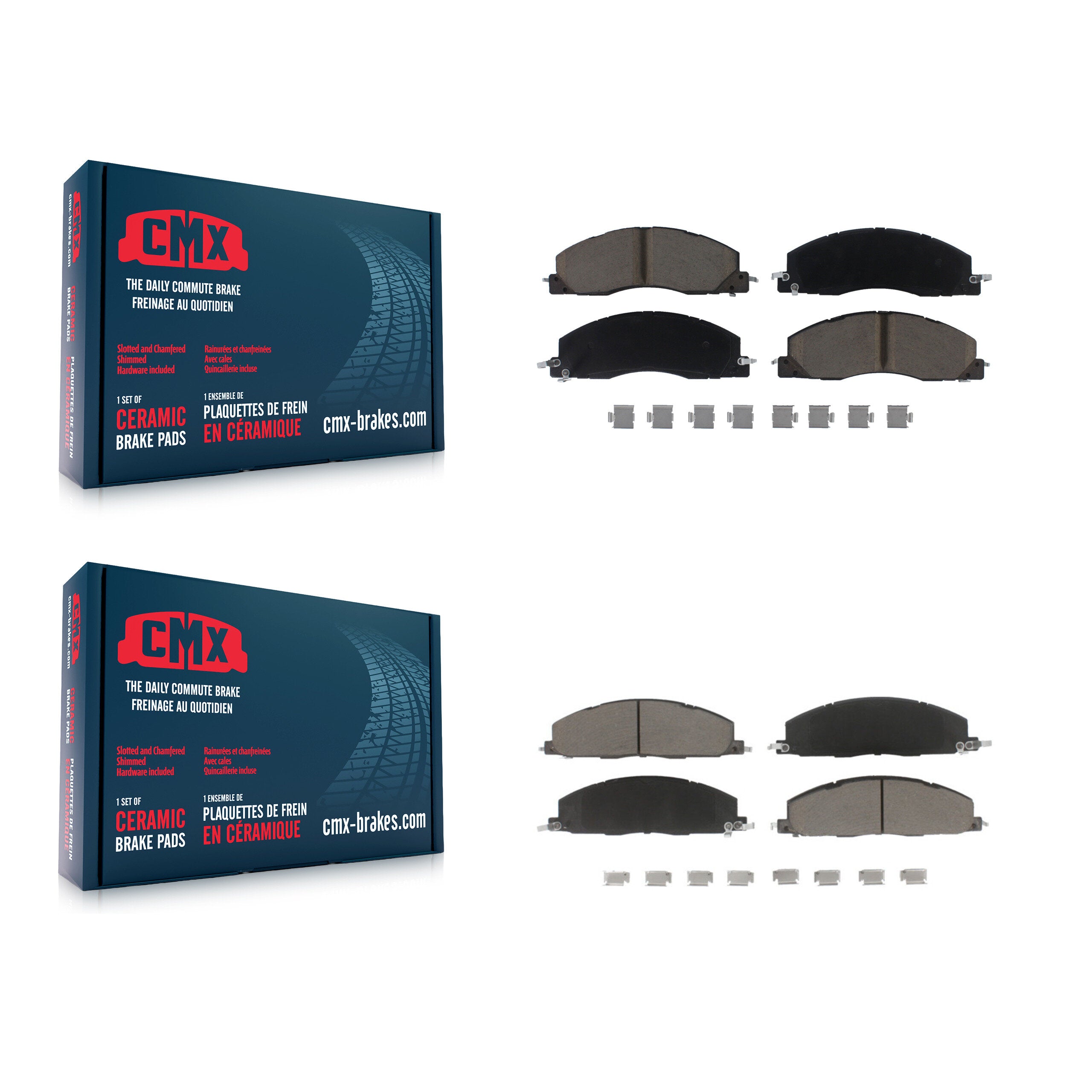 CMX KCX-100043 Disc Brake Pad for 2009-2018 Ram 1500, Ram 2500, Ram 3500 & more - Front and Rear product image