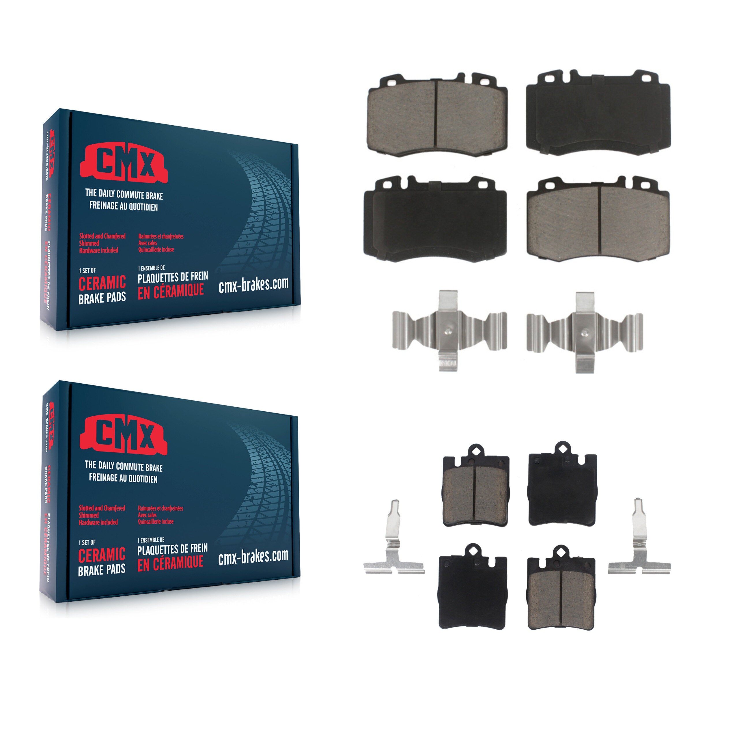 CMX KCX-100045 Disc Brake Pad for 2003-2007 Mercedes-Benz C350, Mercedes-Benz SLK350, Mercedes-Benz C230 & more - Front and Rear product image