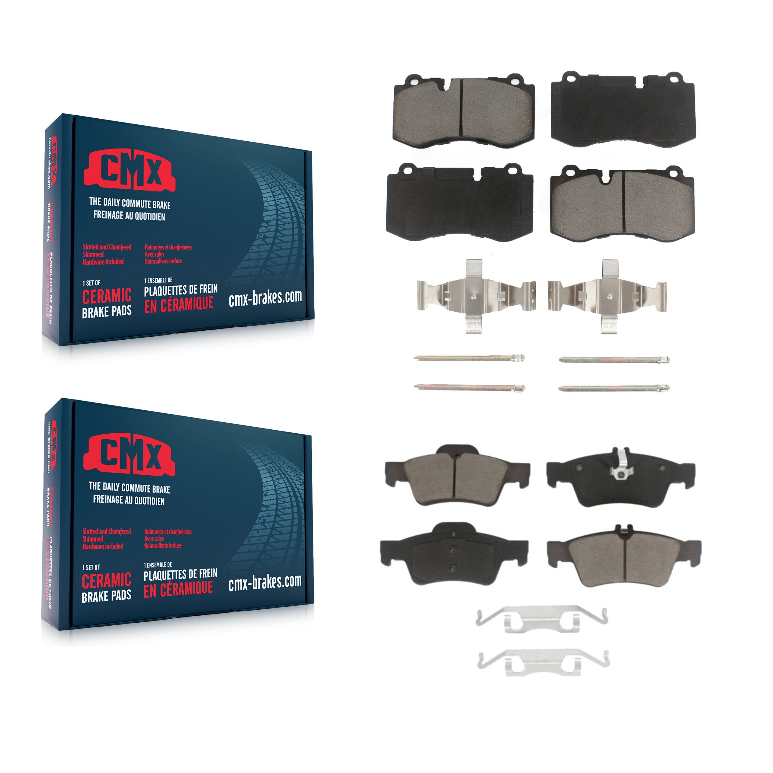 CMX KCX-100047 Disc Brake Pad for 2007-2014 Mercedes-Benz S350, Mercedes-Benz S400, Mercedes-Benz S450 & more - Front and Rear product image