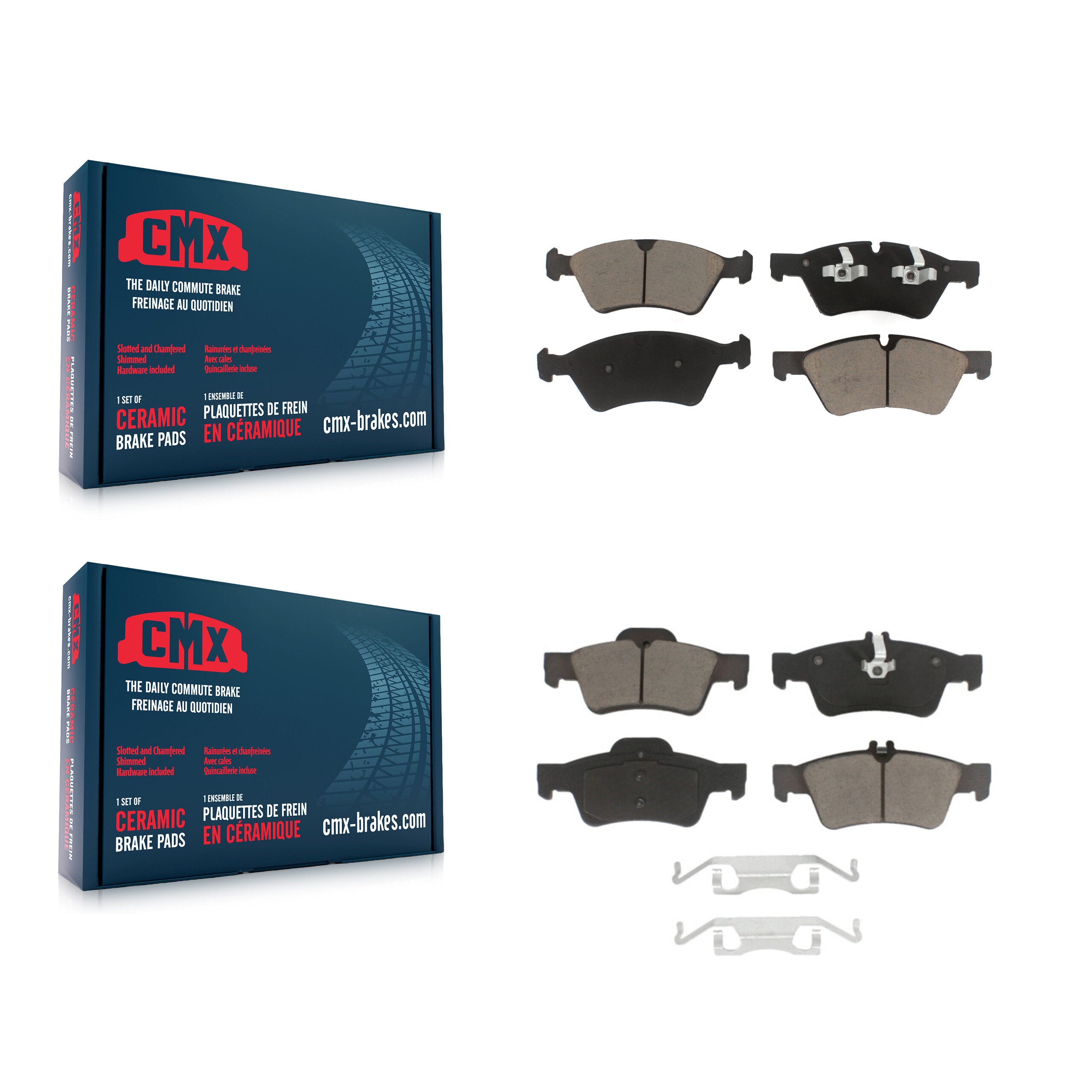 CMX KCX-100048 Disc Brake Pad for 2006-2009 Mercedes-Benz E350, Mercedes-Benz E550, Mercedes-Benz E500 - Front and Rear product image
