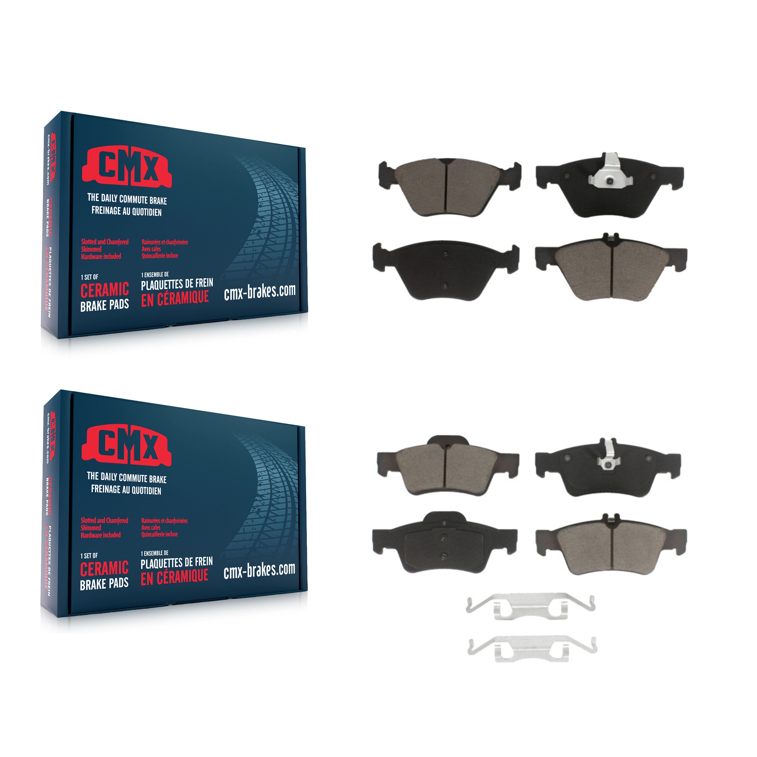 CMX KCX-100050 Disc Brake Pad for 2004-2009 Mercedes-Benz E300, Mercedes-Benz E350, Mercedes-Benz E320 - Front and Rear product image