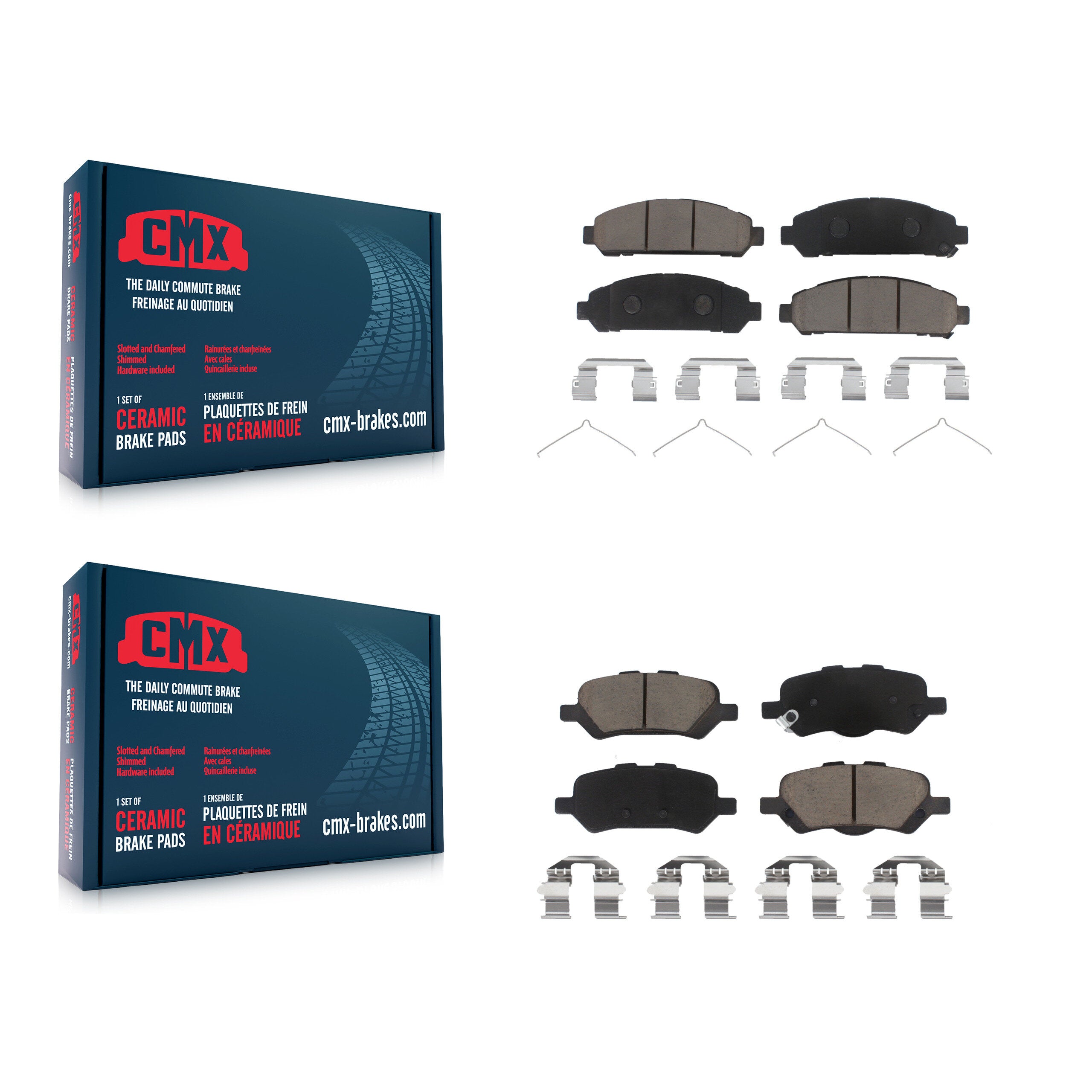 CMX KCX-100051 Disc Brake Pad for 2009-2016 Toyota Venza - Front and Rear product image