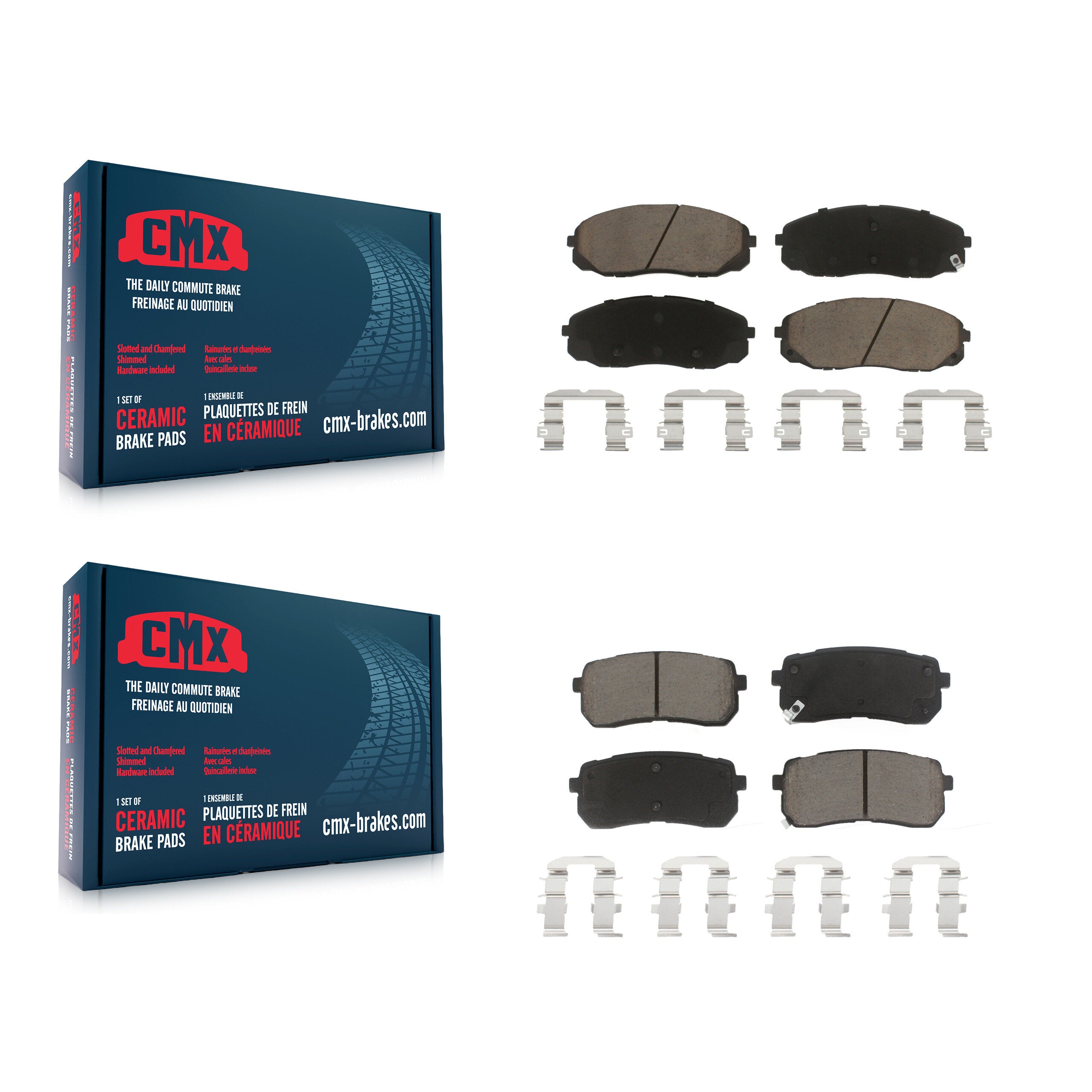 CMX KCX-100055 Disc Brake Pad for 2015-2021 Kia Sedona - Front and Rear product image