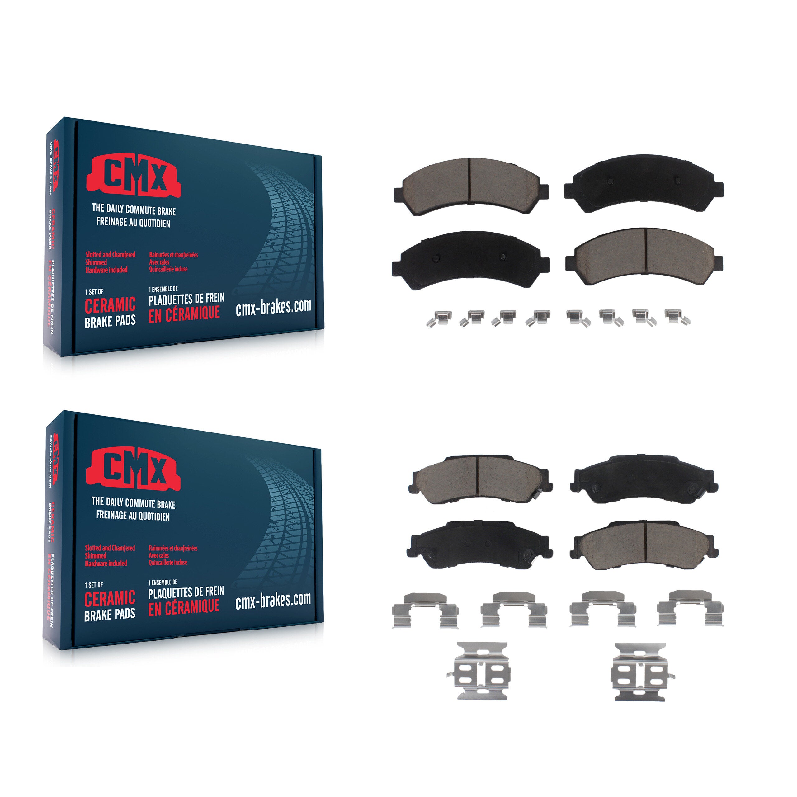 CMX KCX-100058 Disc Brake Pad for 1997-2005 Chevrolet S10, GMC Sonoma, Chevrolet Blazer & more - Front and Rear product image
