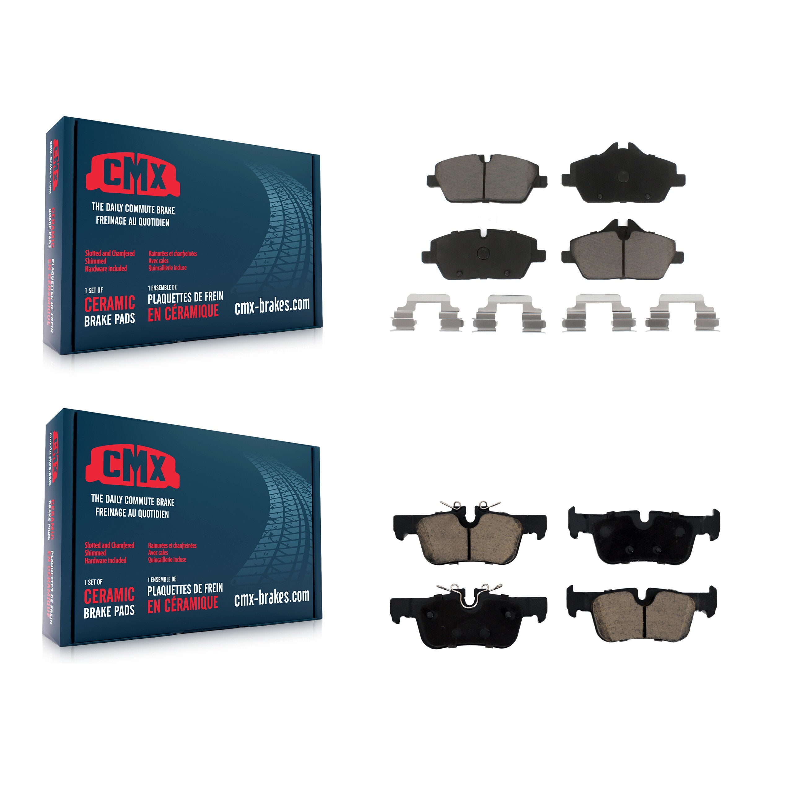 CMX KCX-100072 Disc Brake Pad for 2014-2018 BMW i3s, BMW i3 - Front and Rear product image
