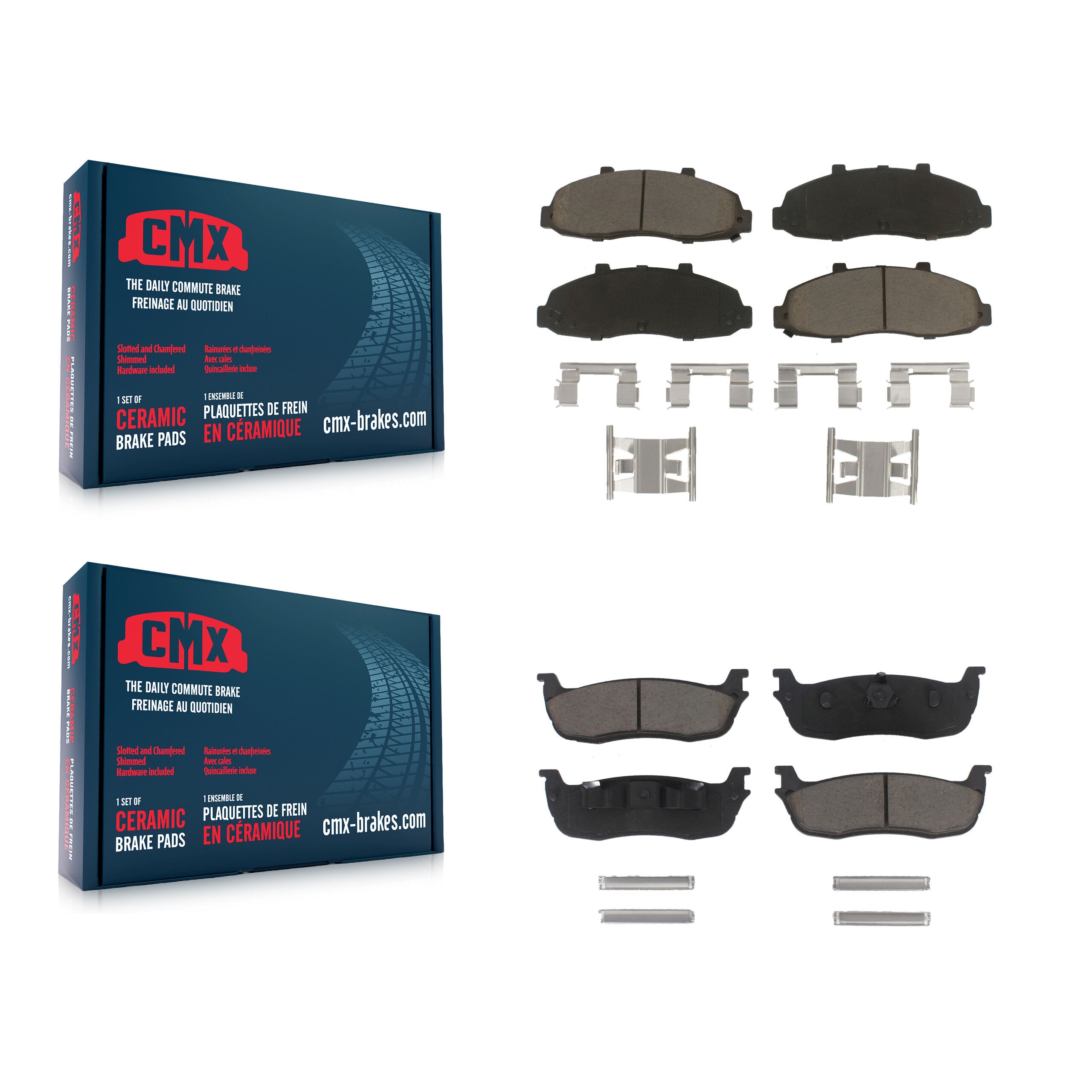 CMX KCX-100083 Disc Brake Pad for 1997-2004 Ford F-150 Heritage, Lincoln Blackwood, Ford F-150 - Front and Rear product image