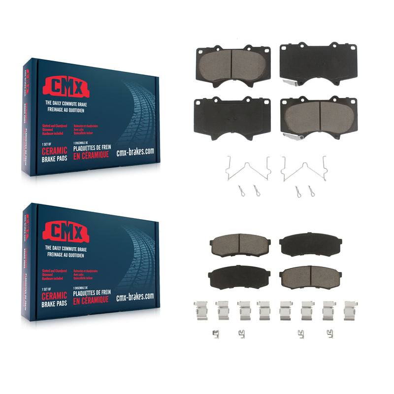 CMX KCX-100084 Disc Brake Pad for 2001-2023 Lexus GX460, Toyota FJ Cruiser, Toyota Sequoia & more - Front and Rear product image