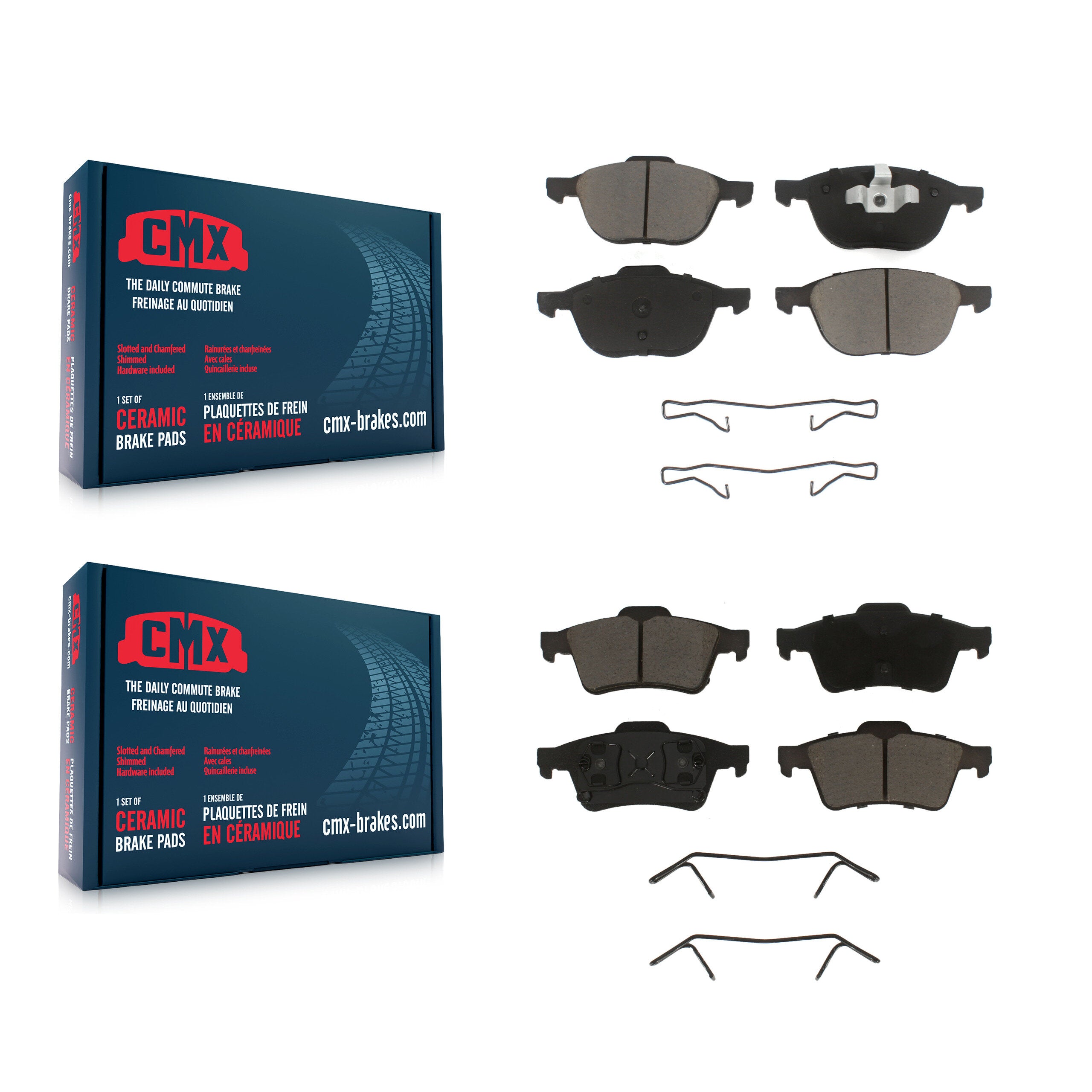 CMX KCX-100087 Disc Brake Pad for 2004-2006 Mazda 5, Mazda 3 - Front and Rear product image