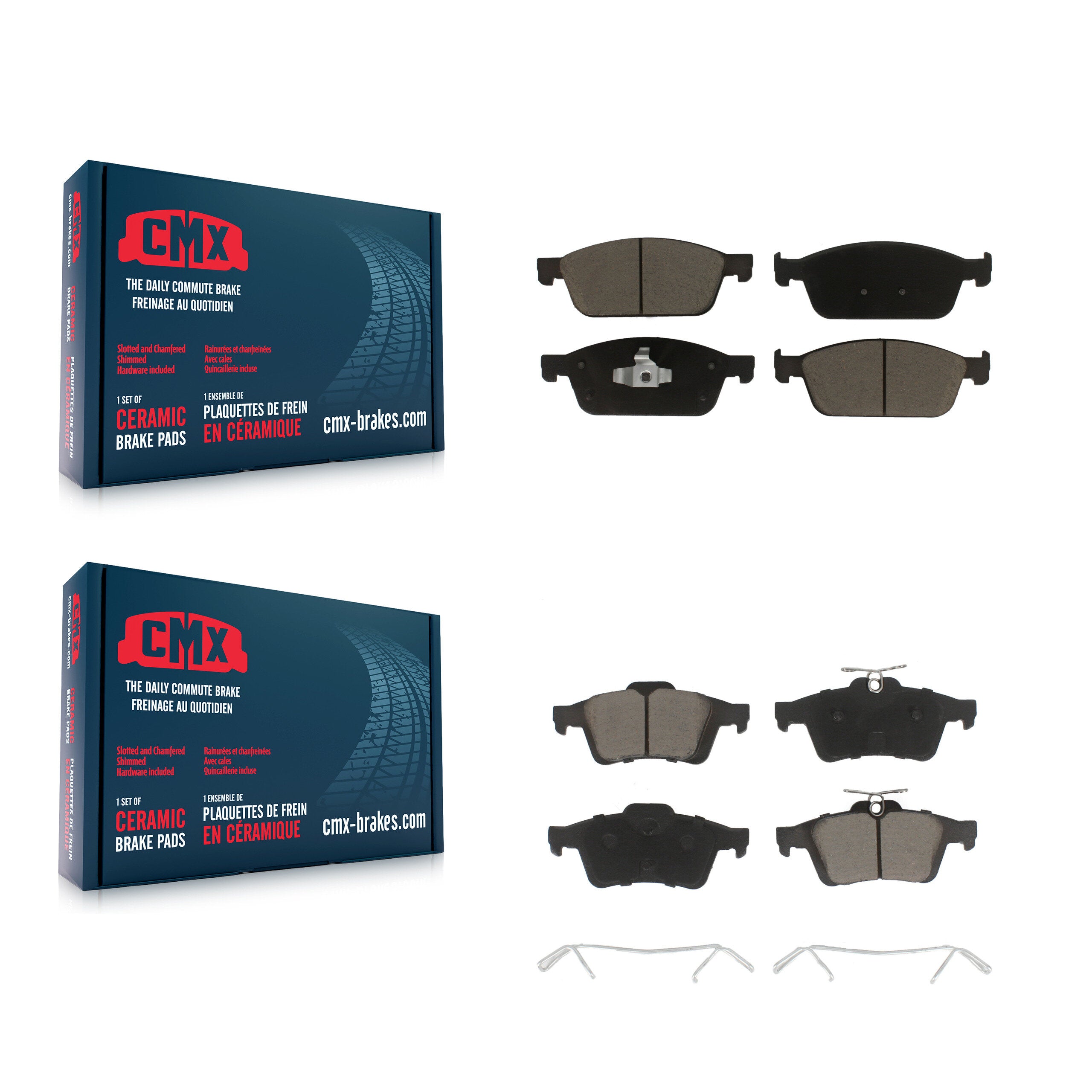 CMX KCX-100088 Disc Brake Pad for 2013-2023 Ford Transit Connect, Ford Escape - Front and Rear product image